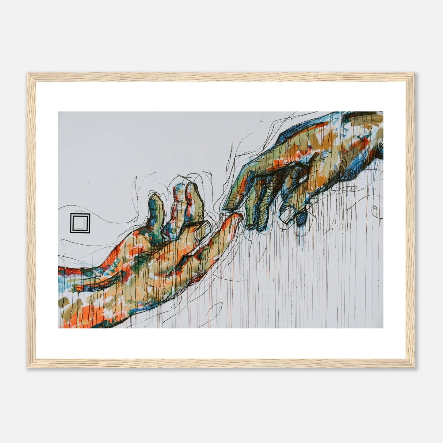 “Premium 🌿Earth-Conscious Pine Wall Art” - Abstract Collections: Hands - Canvas Wiggle