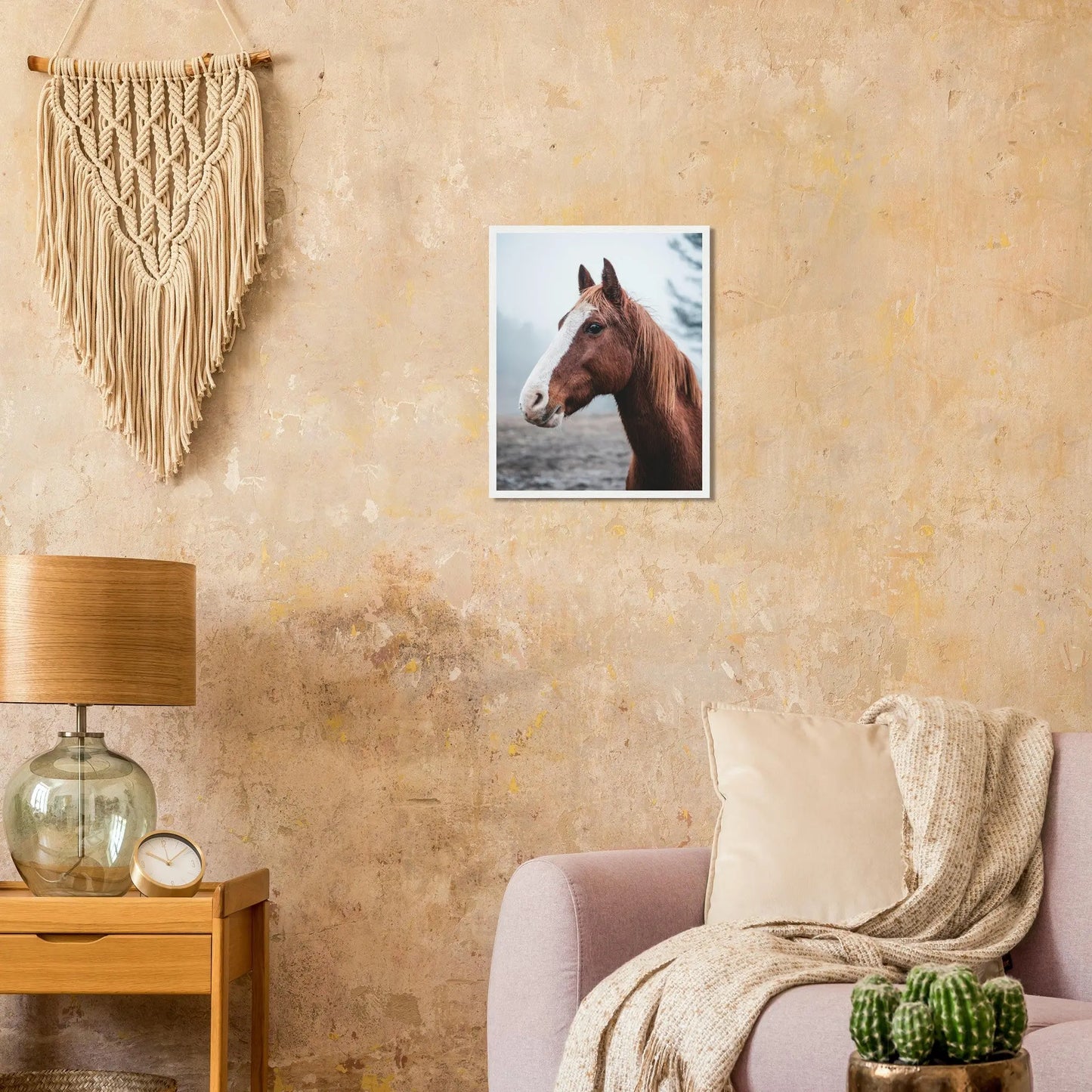 “Premium 🌿Earth-Conscious Pine Wall Art” - Animal Collections: Horse - Canvas Wiggle