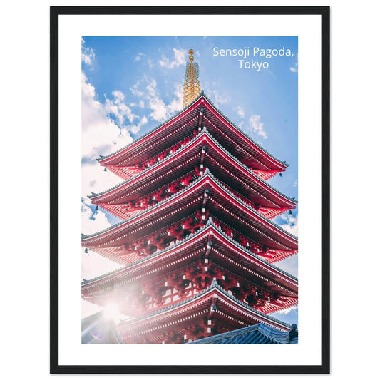 “Premium 🌿Earth-Conscious Pine Wall Art” - Architecture Collections: Sensoji Pagoda, Tokyo, Japan - Canvas Wiggle