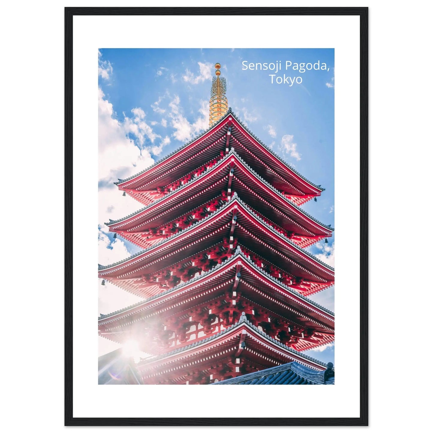 “Premium 🌿Earth-Conscious Pine Wall Art” - Architecture Collections: Sensoji Pagoda, Tokyo, Japan - Canvas Wiggle