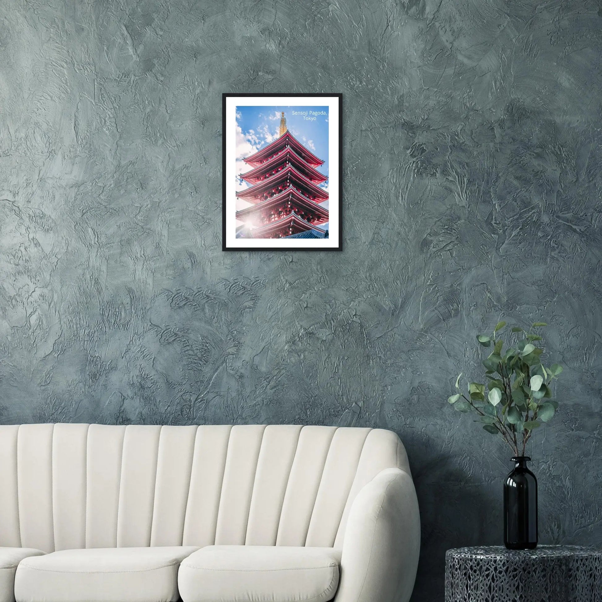 “Premium 🌿Earth-Conscious Pine Wall Art” - Architecture Collections: Sensoji Pagoda, Tokyo, Japan - Canvas Wiggle