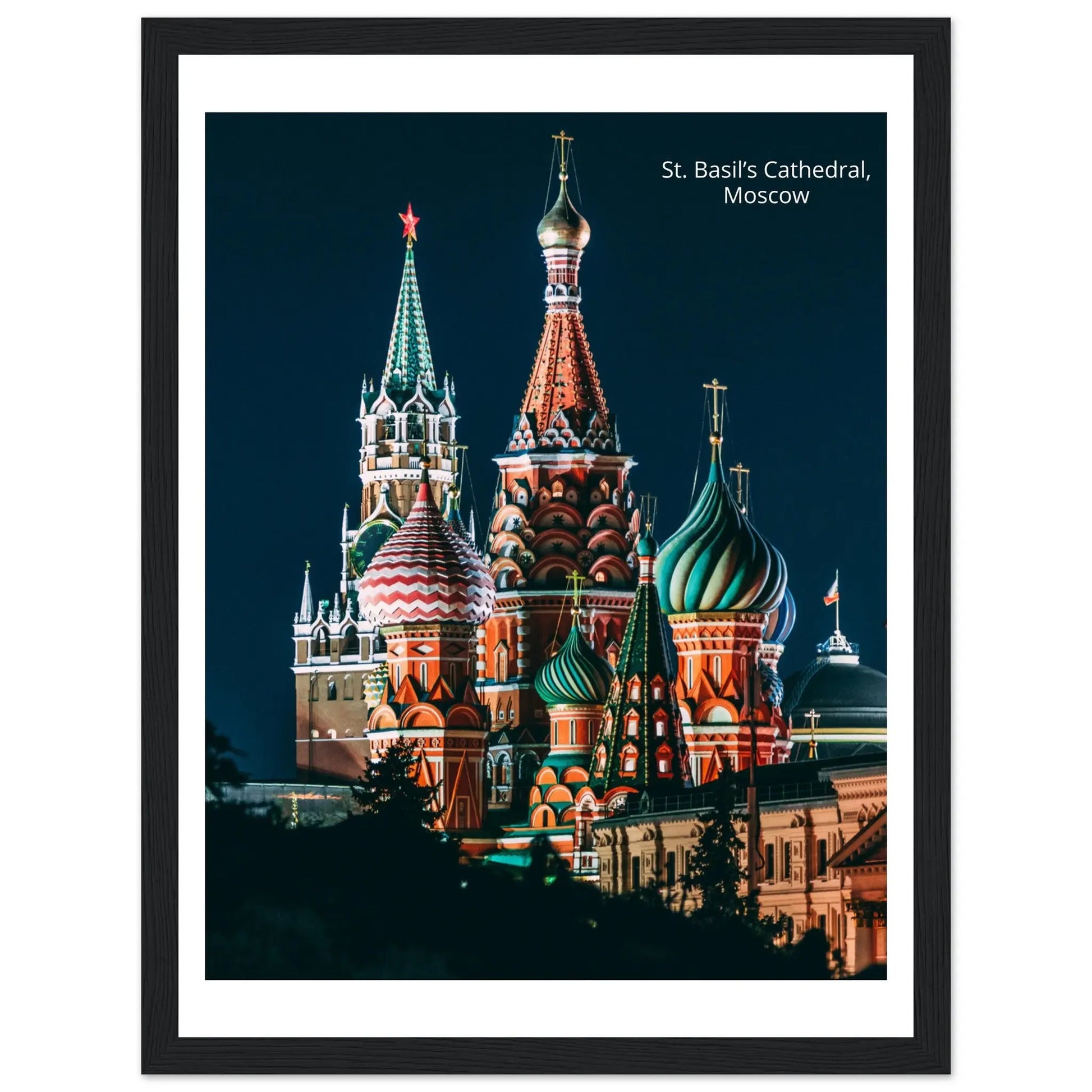 “Premium 🌿Earth-Conscious Pine Wall Art” - Architecture Collections: St. Basil's Cathedral, Moscow - Canvas Wiggle