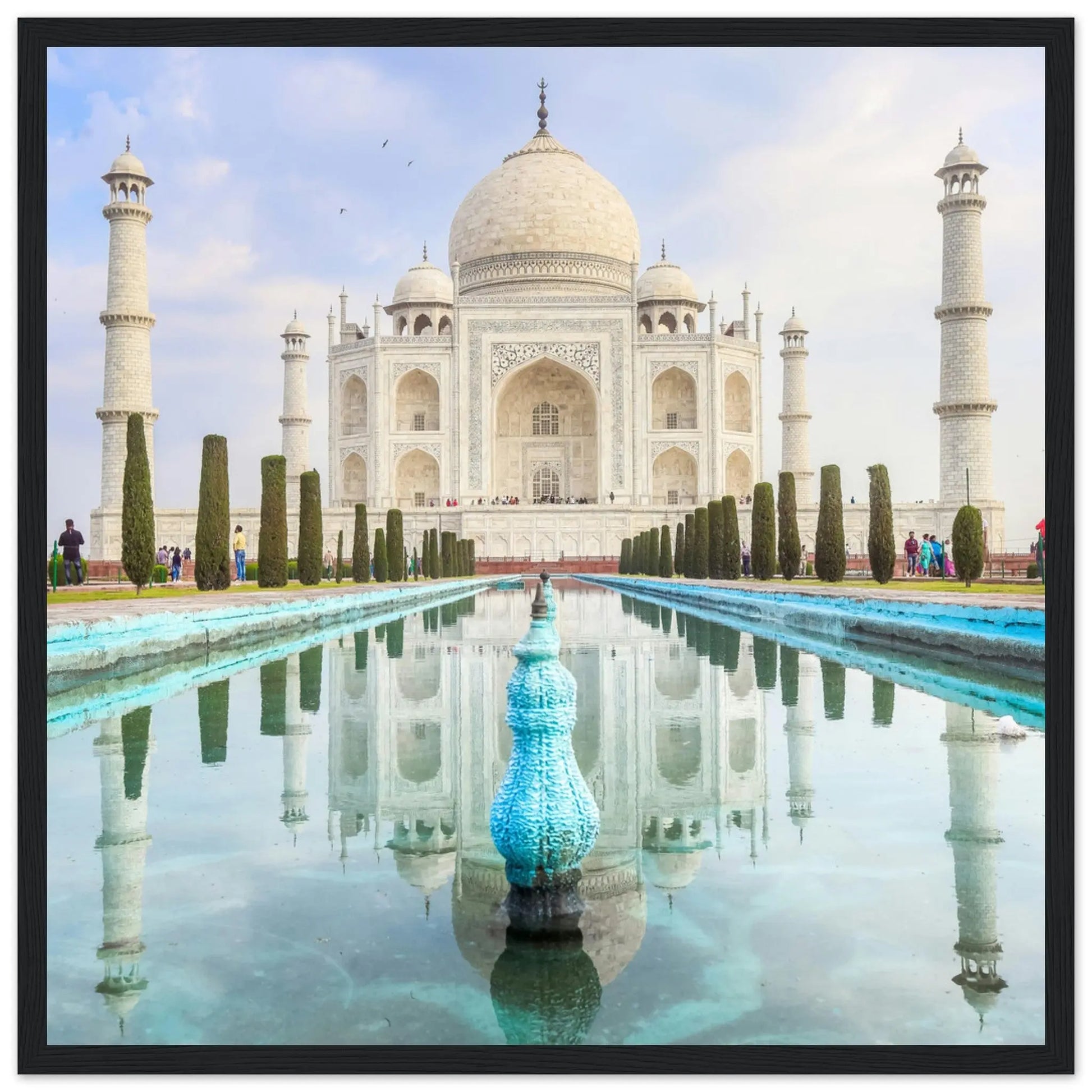 “Premium 🌿Earth-Conscious Pine Wall Art” - Architecture Collections: Taj Mahal, Agra, India - Canvas Wiggle