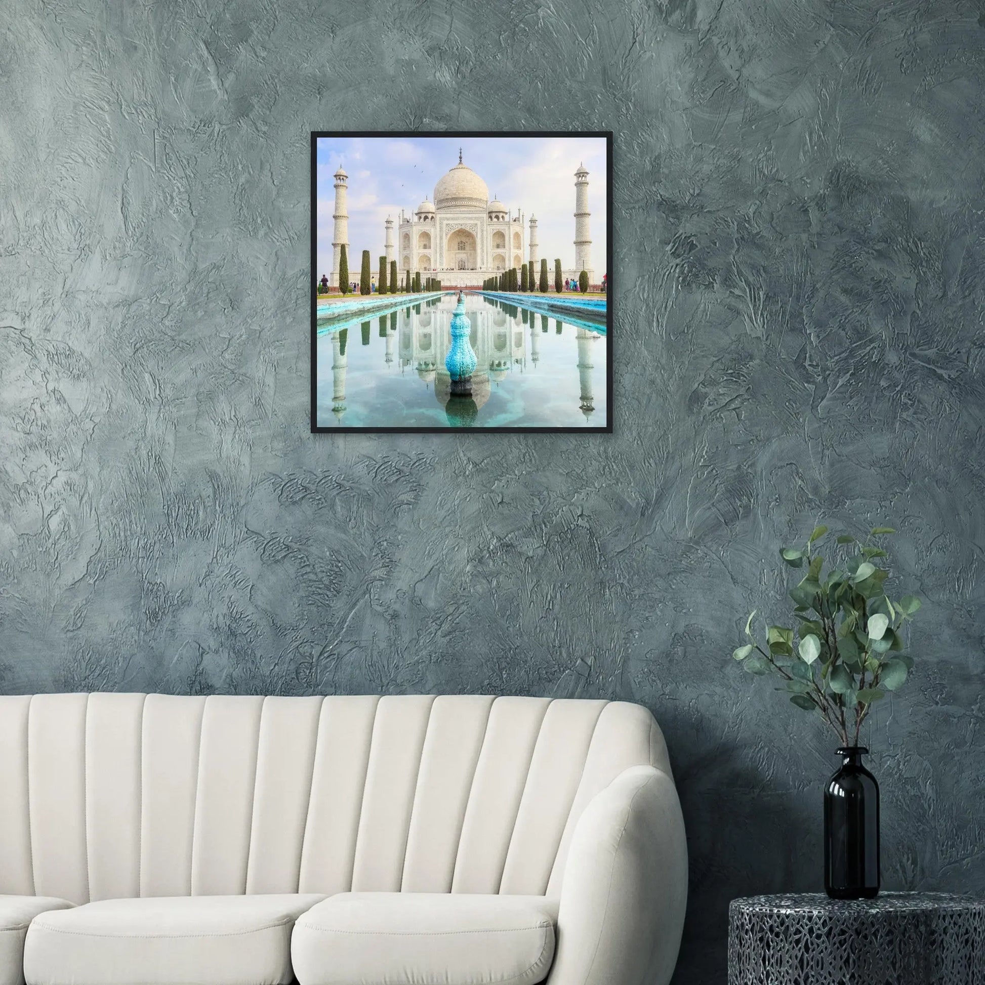 “Premium 🌿Earth-Conscious Pine Wall Art” - Architecture Collections: Taj Mahal, Agra, India - Canvas Wiggle