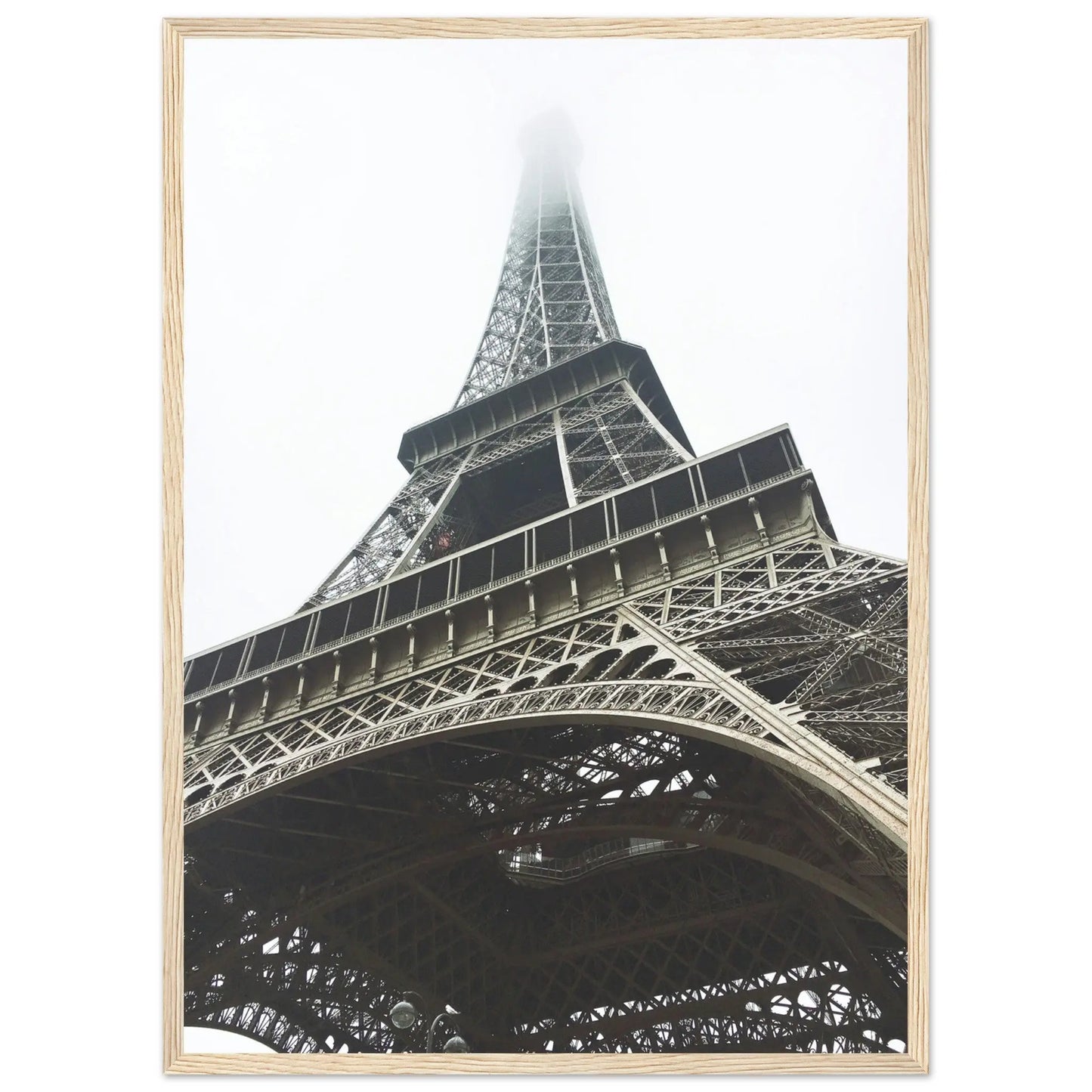 “Premium 🌿Earth-Conscious Pine Wall Art” - Architecture Collections: The Eiffel Tower from above. Paris, France - Canvas Wiggle