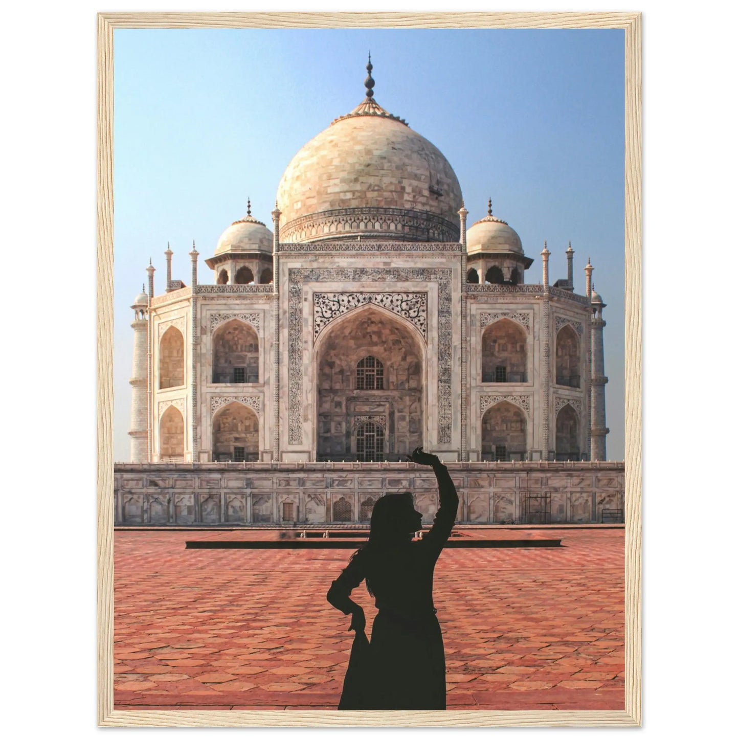 “Premium 🌿Earth-Conscious Pine Wall Art” - Architecture Collections: The Taj Mahal, Agra, India - Canvas Wiggle