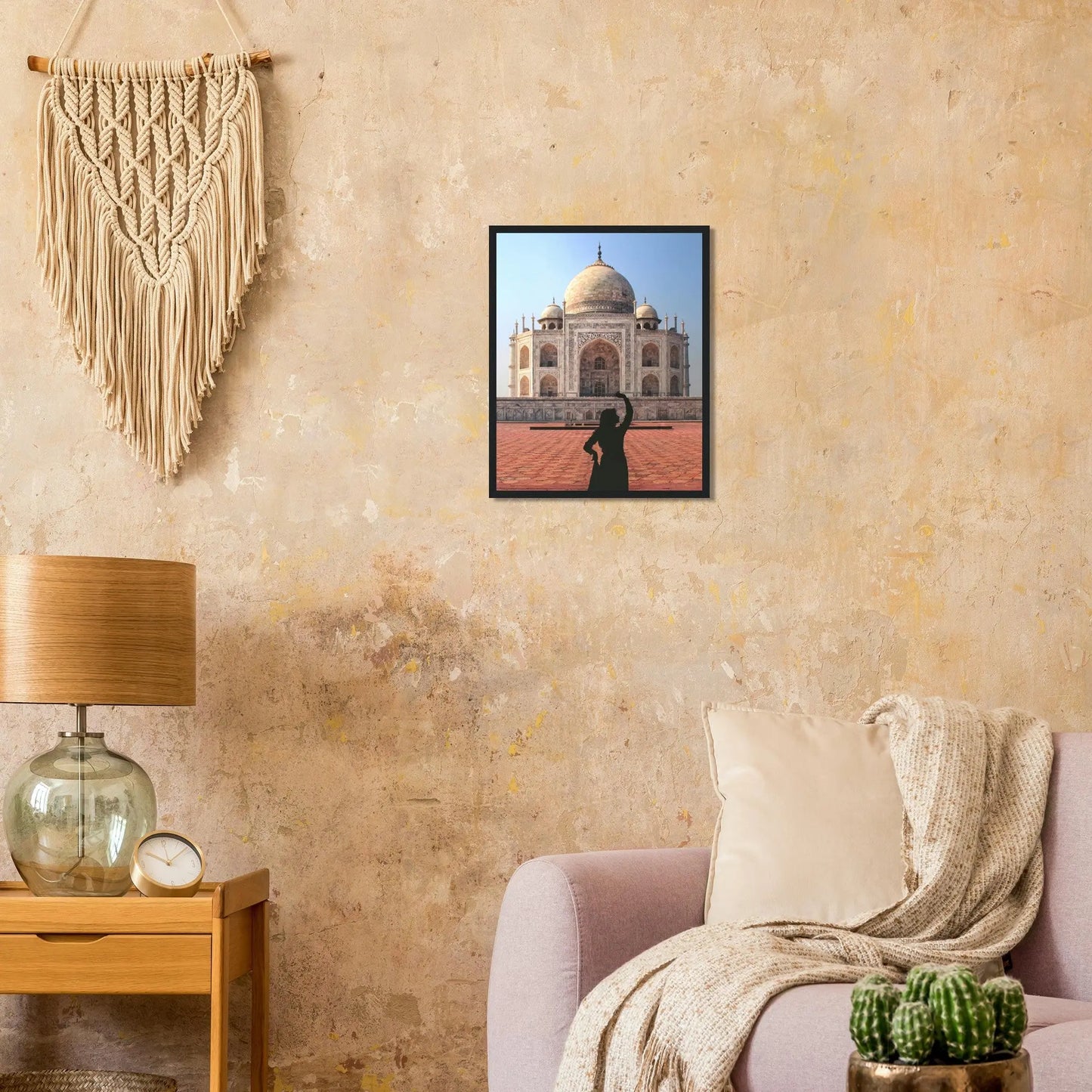 “Premium 🌿Earth-Conscious Pine Wall Art” - Architecture Collections: The Taj Mahal, Agra, India - Canvas Wiggle