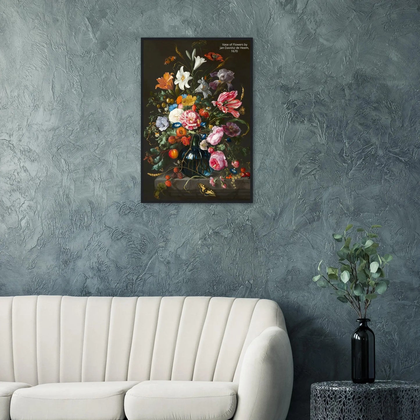 “Premium 🌿Earth-Conscious Pine Wall Art” - Classic Oil Painting, Bird and Flower Collections: Vase of Flowers by Jan Davidsz de Heem, 1670 - Canvas Wiggle