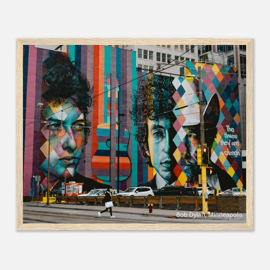 “Premium 🌿Earth-Conscious Pine Wall Art” - Graffiti Collections: Bob Dylan, Minneapolis - Canvas Wiggle