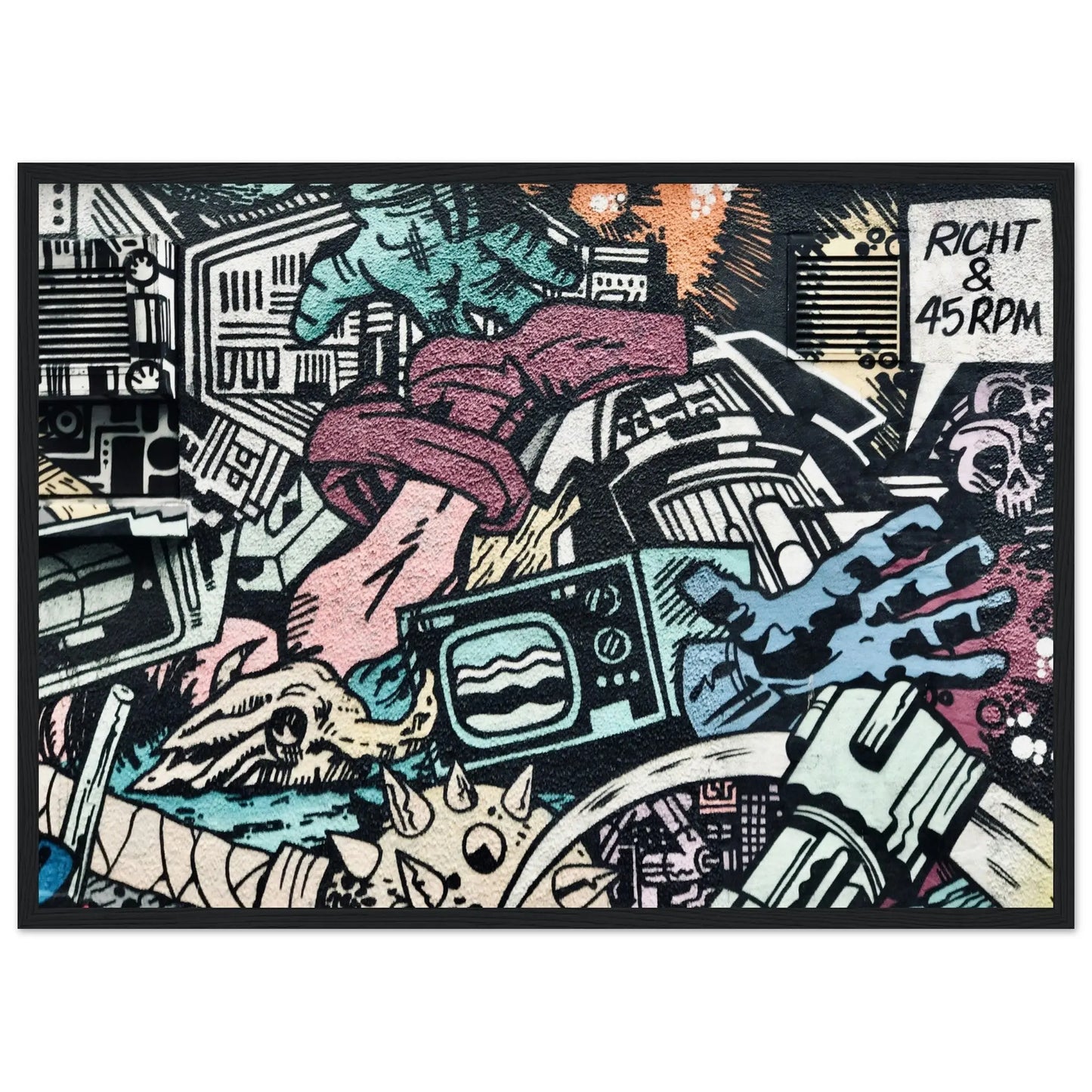 “Premium 🌿Earth-Conscious Pine Wall Art” - Graffiti Collections: Bristol Street Art - Canvas Wiggle