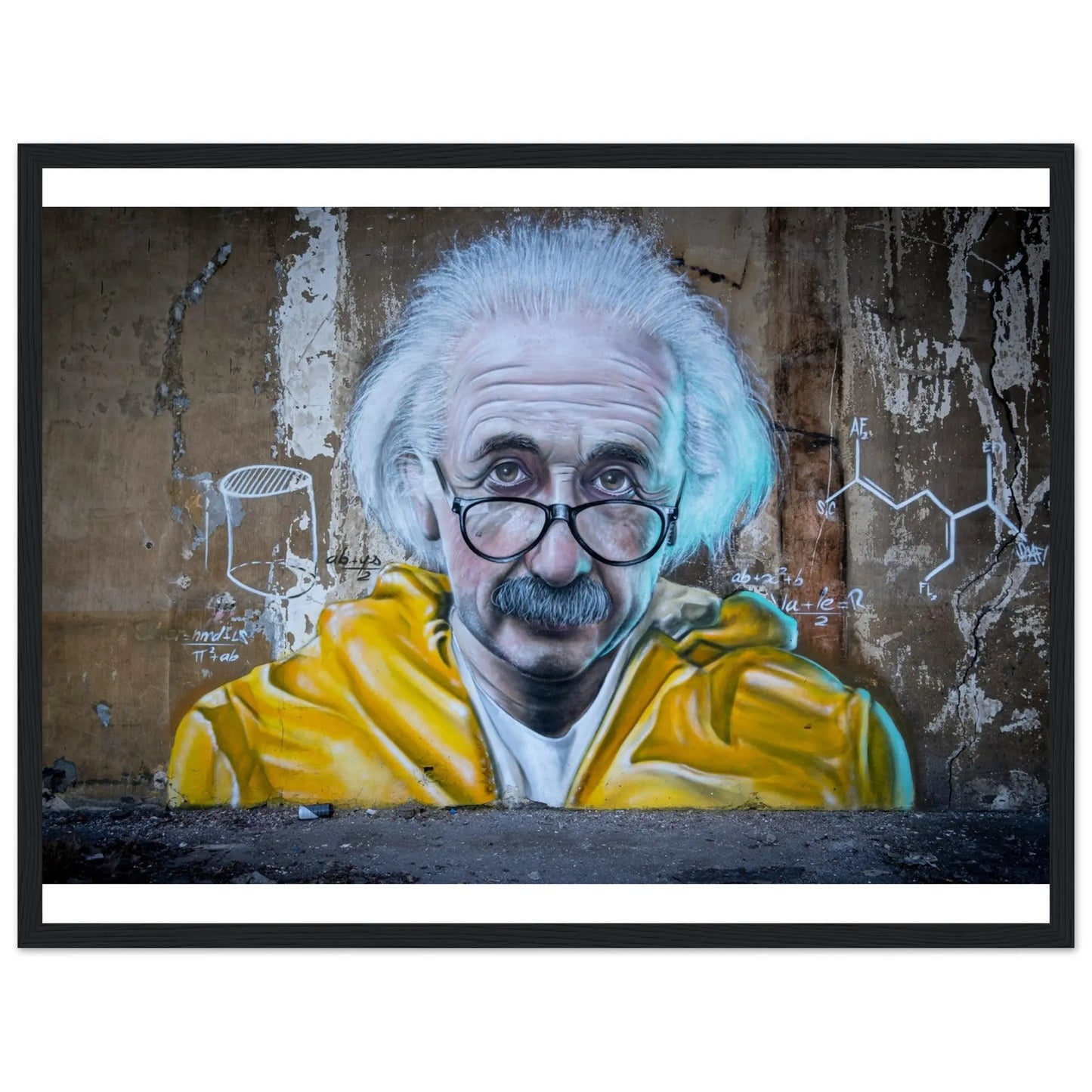 “Premium 🌿Earth-Conscious Pine Wall Art” - Graffiti Collections: Einstein - Canvas Wiggle