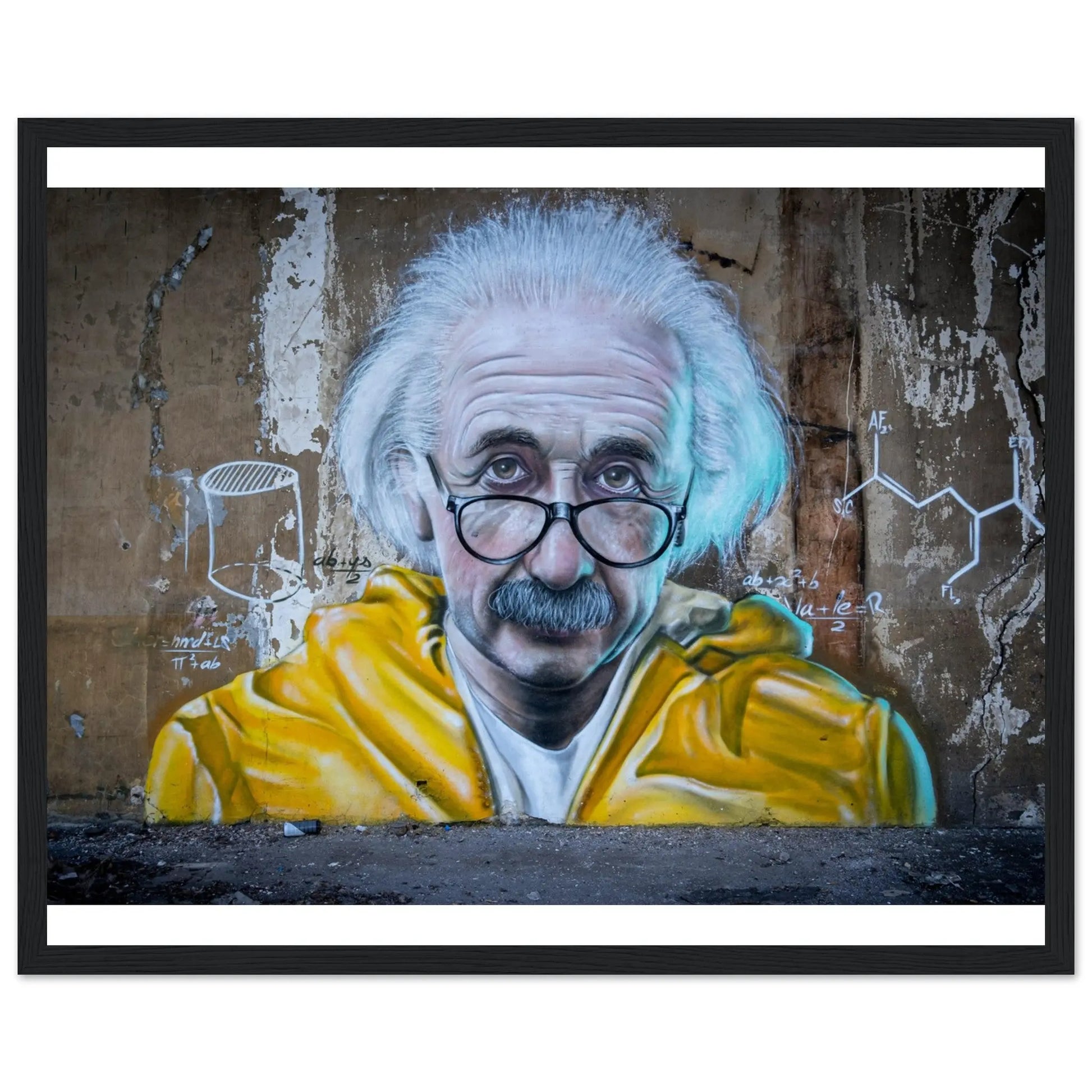 “Premium 🌿Earth-Conscious Pine Wall Art” - Graffiti Collections: Einstein - Canvas Wiggle