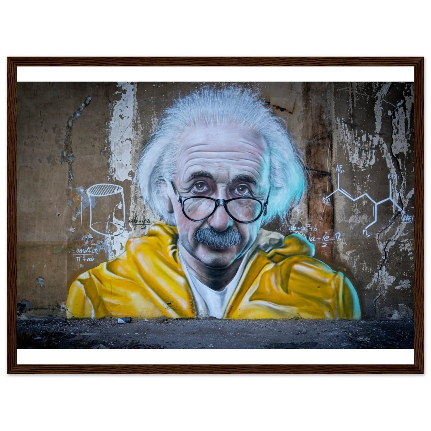 “Premium 🌿Earth-Conscious Pine Wall Art” - Graffiti Collections: Einstein - Canvas Wiggle