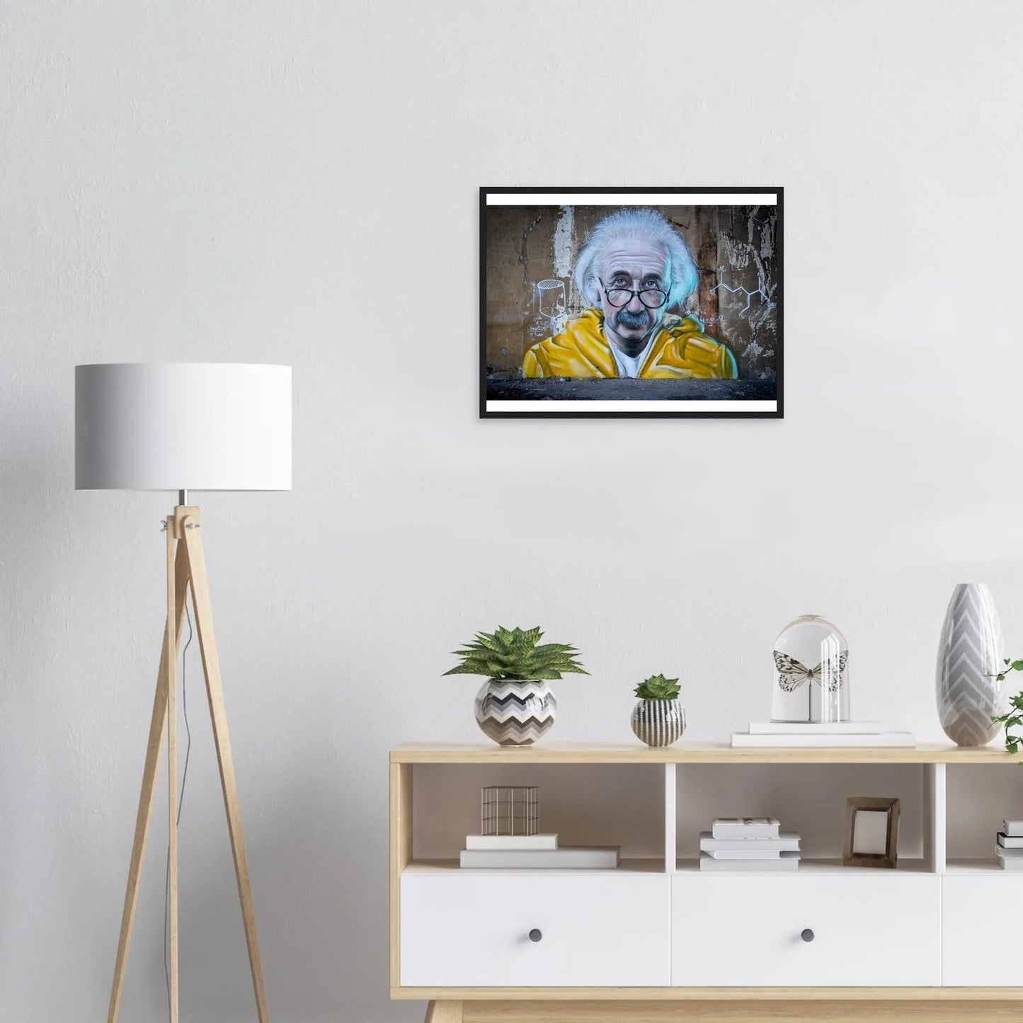 “Premium 🌿Earth-Conscious Pine Wall Art” - Graffiti Collections: Einstein - Canvas Wiggle