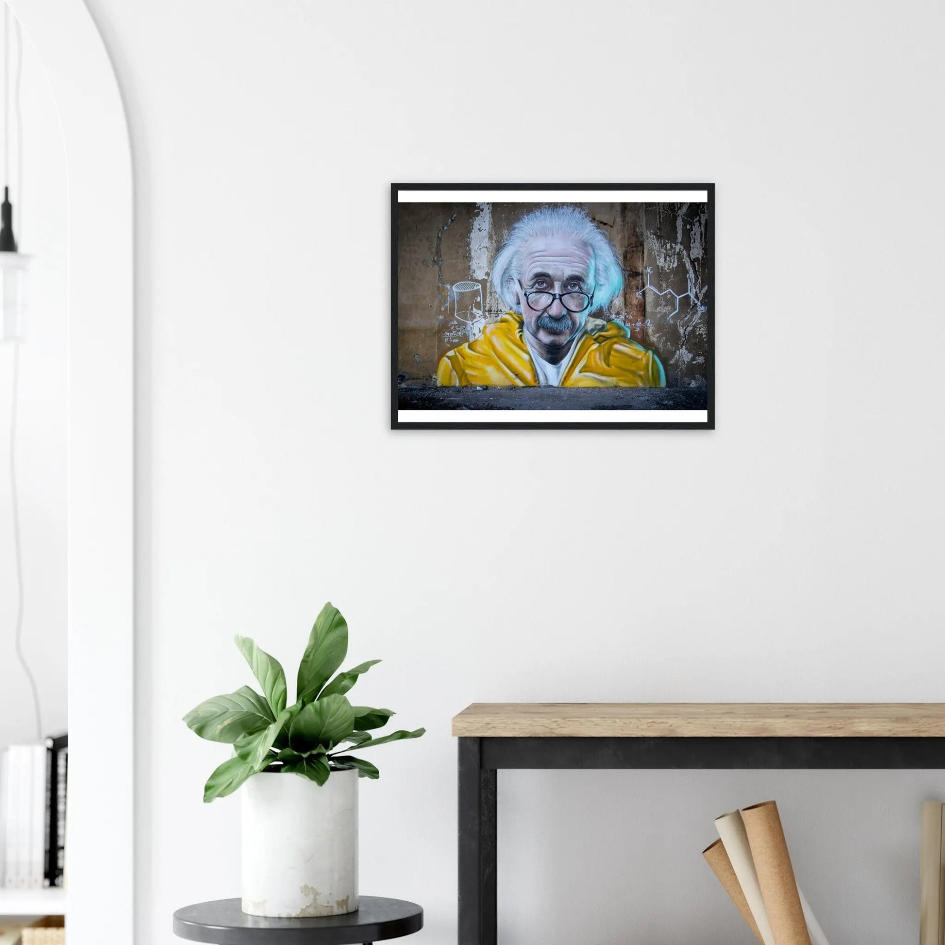 “Premium 🌿Earth-Conscious Pine Wall Art” - Graffiti Collections: Einstein - Canvas Wiggle