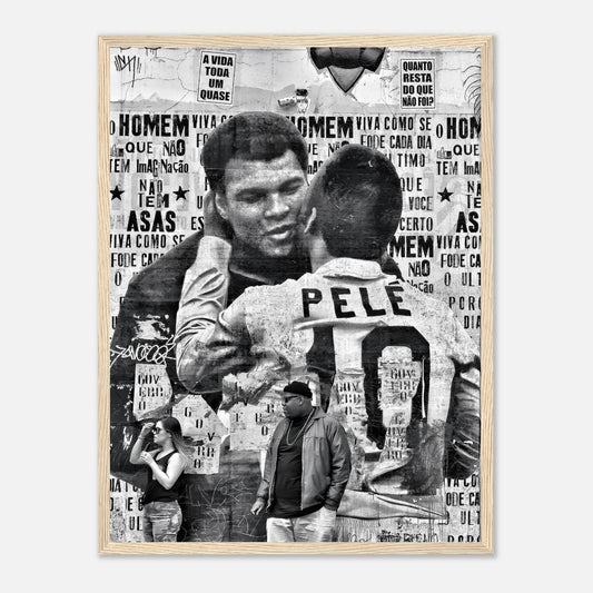 “Premium 🌿Earth-Conscious Pine Wall Art” - Graffiti Collections: Pelé and Ali - Canvas Wiggle