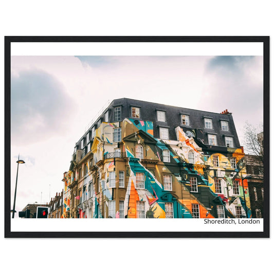 “Premium 🌿Earth-Conscious Pine Wall Art” - Graffiti Collections: Shoreditch, London - Canvas Wiggle