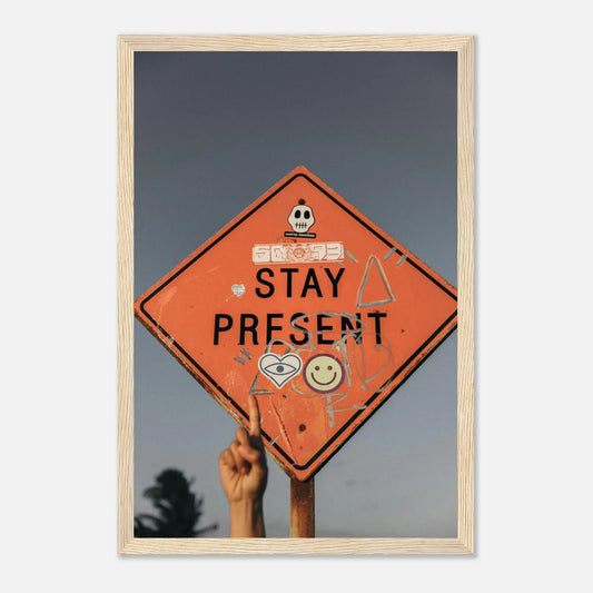 “Premium 🌿Earth-Conscious Pine Wall Art” - Graffiti Collections: Stay Present - Canvas Wiggle