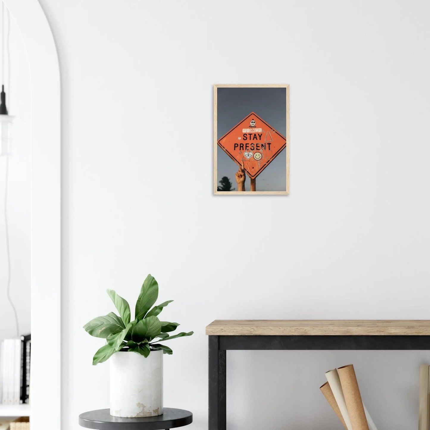 “Premium 🌿Earth-Conscious Pine Wall Art” - Graffiti Collections: Stay Present - Canvas Wiggle