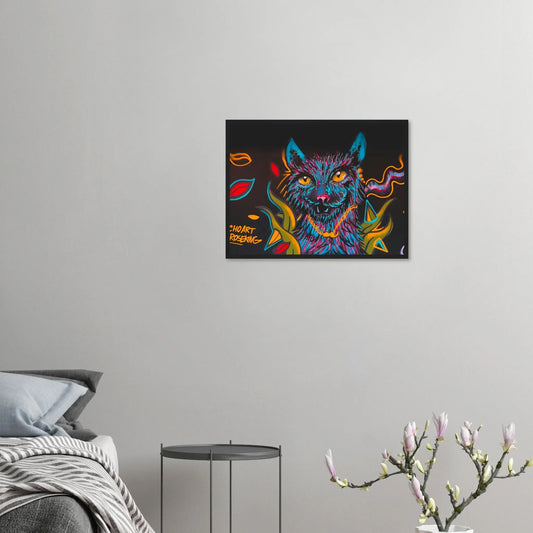 “Premium 🌿Earth-Conscious Pine Wall Art” - Graffiti Collections: Wild Cat - Canvas Wiggle