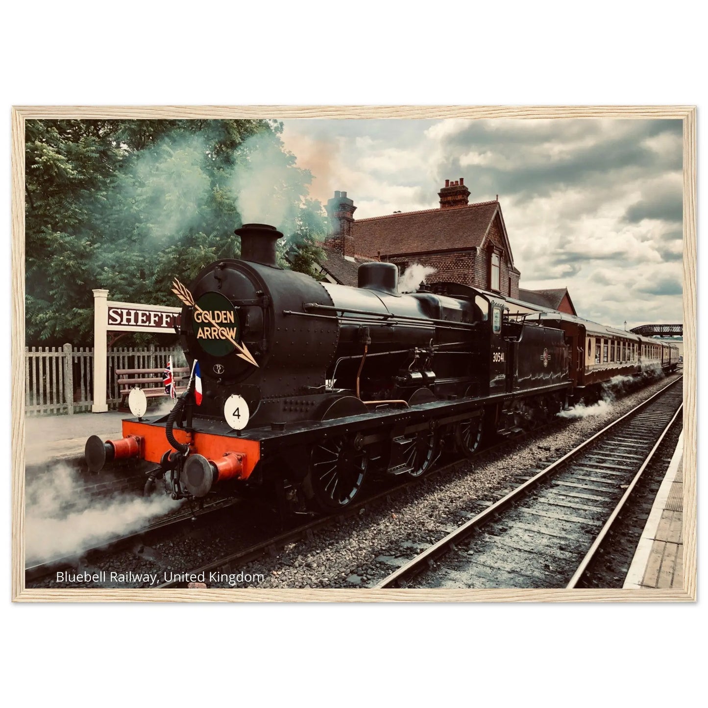 “Premium 🌿Earth-Conscious Pine Wall Art” - Retro Collections: Bluebell Railway, UK - Canvas Wiggle