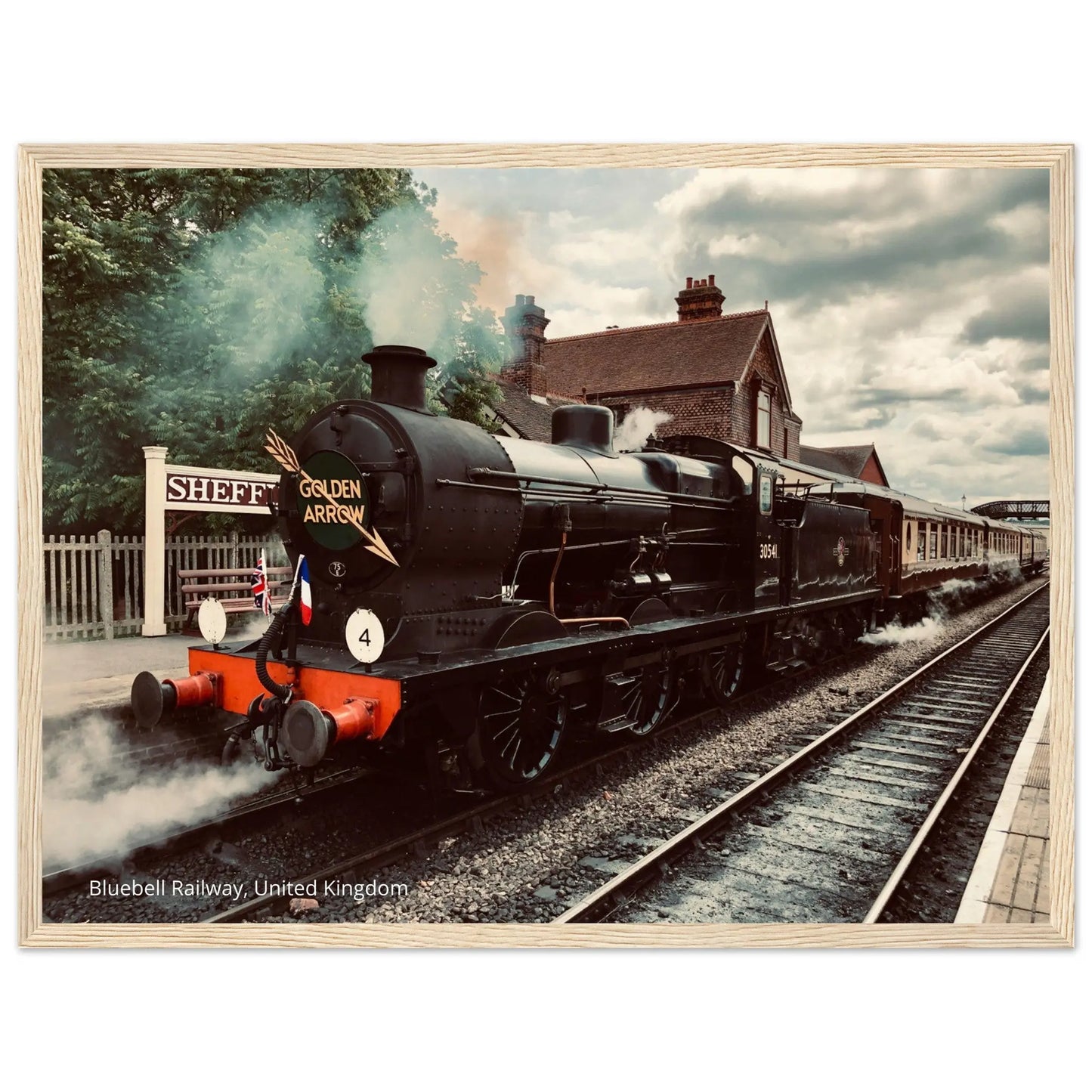 “Premium 🌿Earth-Conscious Pine Wall Art” - Retro Collections: Bluebell Railway, UK - Canvas Wiggle