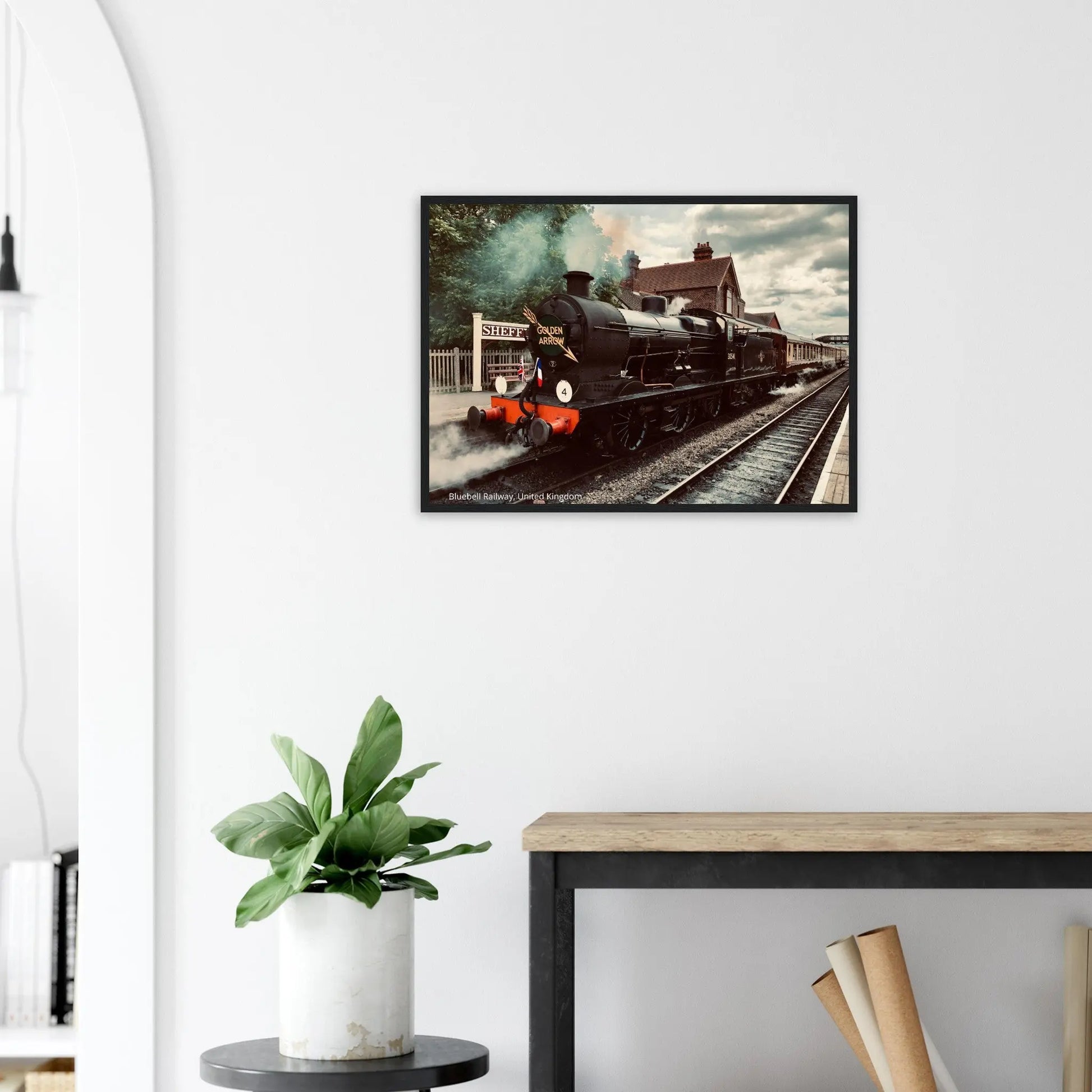 “Premium 🌿Earth-Conscious Pine Wall Art” - Retro Collections: Bluebell Railway, UK - Canvas Wiggle