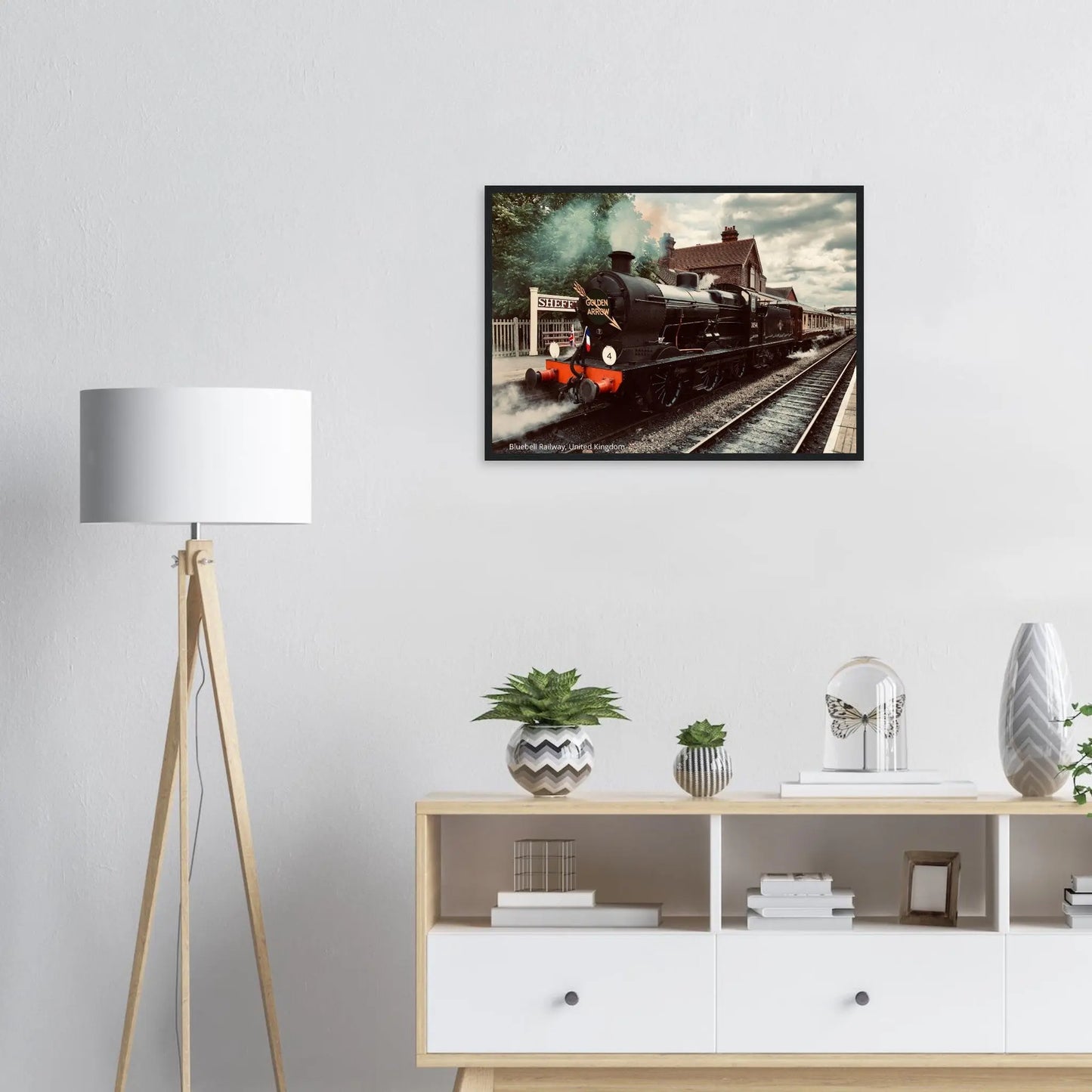 “Premium 🌿Earth-Conscious Pine Wall Art” - Retro Collections: Bluebell Railway, UK - Canvas Wiggle