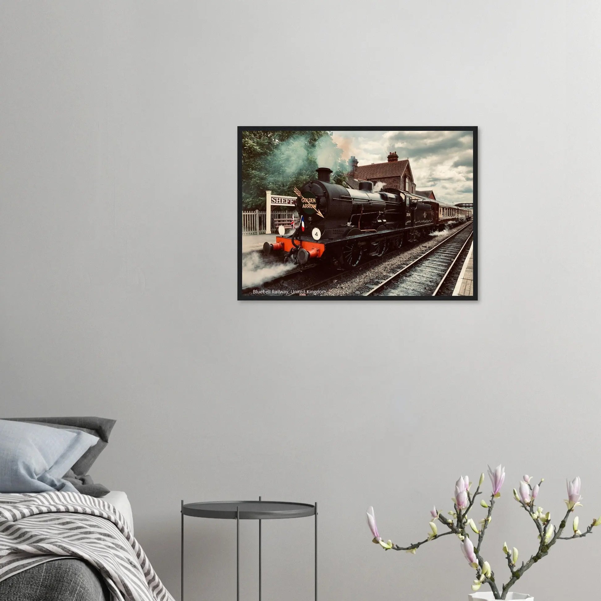 “Premium 🌿Earth-Conscious Pine Wall Art” - Retro Collections: Bluebell Railway, UK - Canvas Wiggle