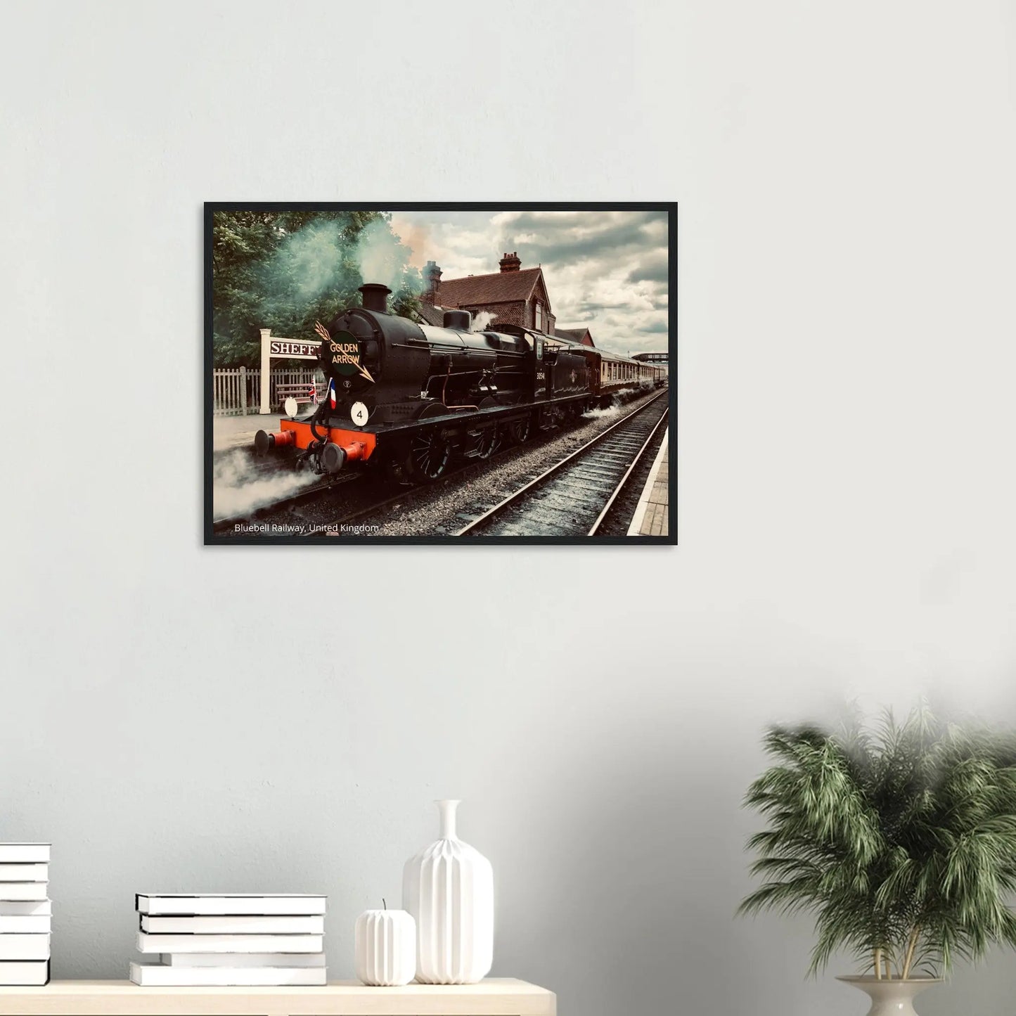 “Premium 🌿Earth-Conscious Pine Wall Art” - Retro Collections: Bluebell Railway, UK - Canvas Wiggle