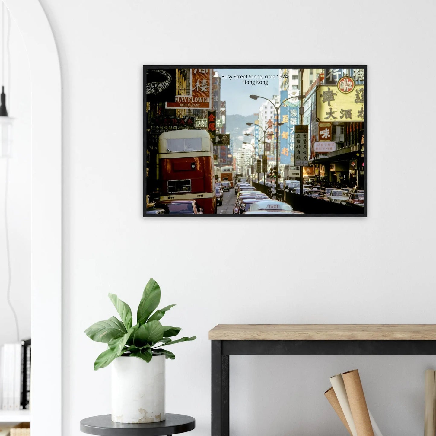 “Premium 🌿Earth-Conscious Pine Wall Art” - Retro Collections: Busy Street - Canvas Wiggle