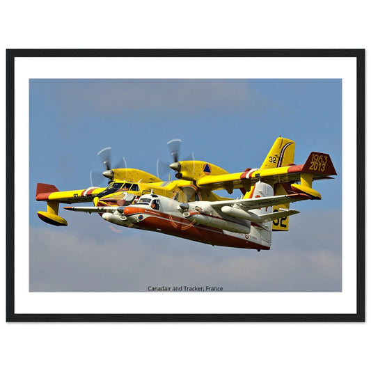 “Premium 🌿Earth-Conscious Pine Wall Art” - Retro Collections: Canadair and Tracker, France - Canvas Wiggle