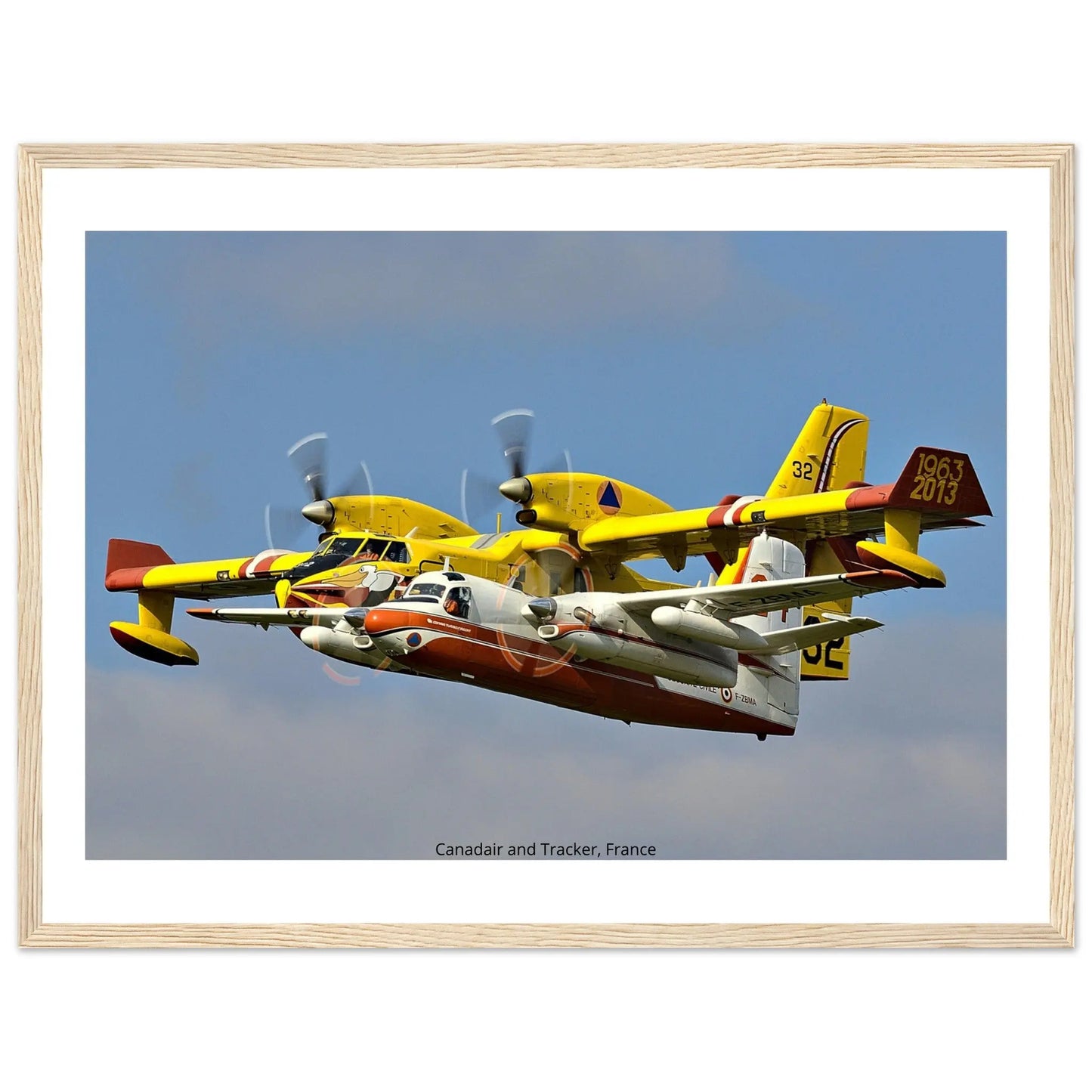 “Premium 🌿Earth-Conscious Pine Wall Art” - Retro Collections: Canadair and Tracker, France - Canvas Wiggle