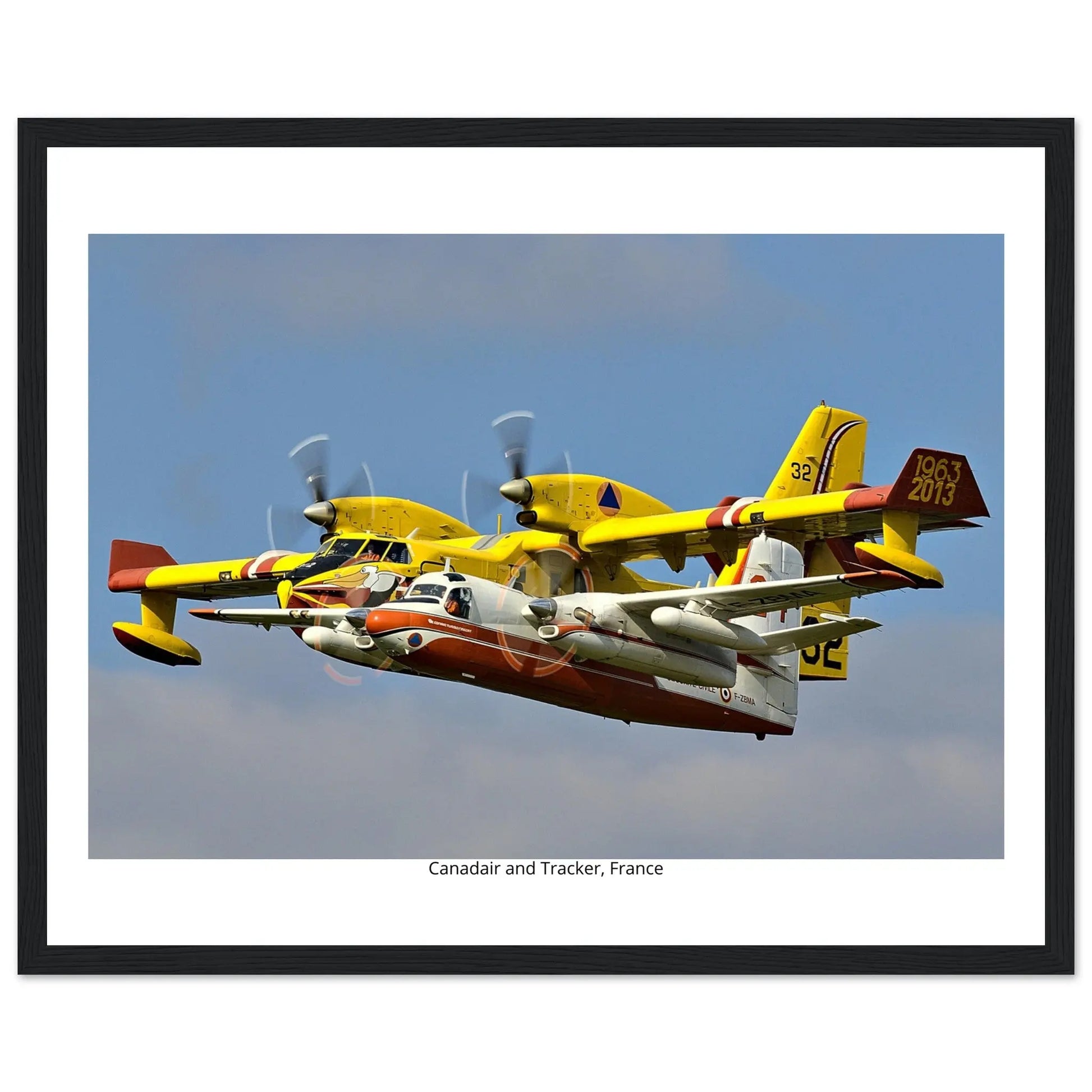 “Premium 🌿Earth-Conscious Pine Wall Art” - Retro Collections: Canadair and Tracker, France - Canvas Wiggle