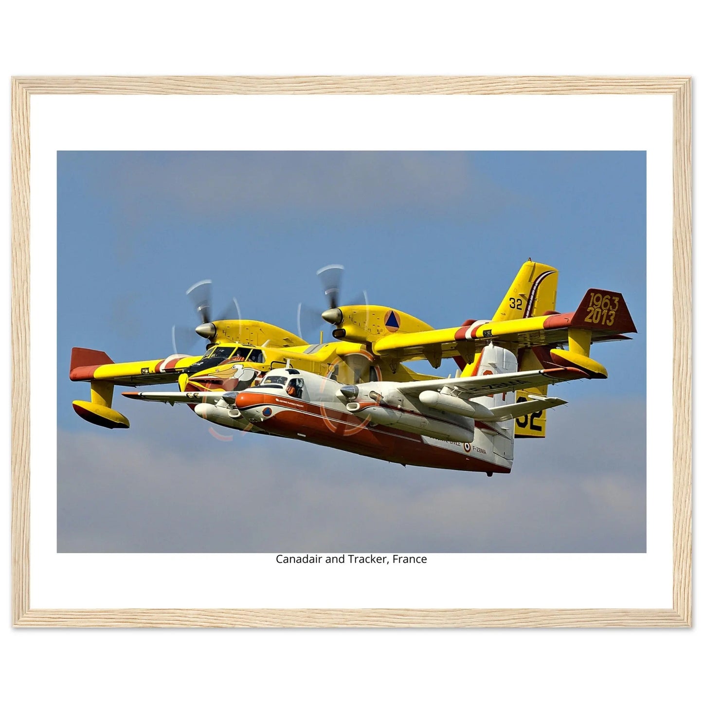 “Premium 🌿Earth-Conscious Pine Wall Art” - Retro Collections: Canadair and Tracker, France - Canvas Wiggle