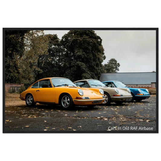 “Premium 🌿Earth-Conscious Pine Wall Art” - Retro Collections: Cars in Airbase - Canvas Wiggle