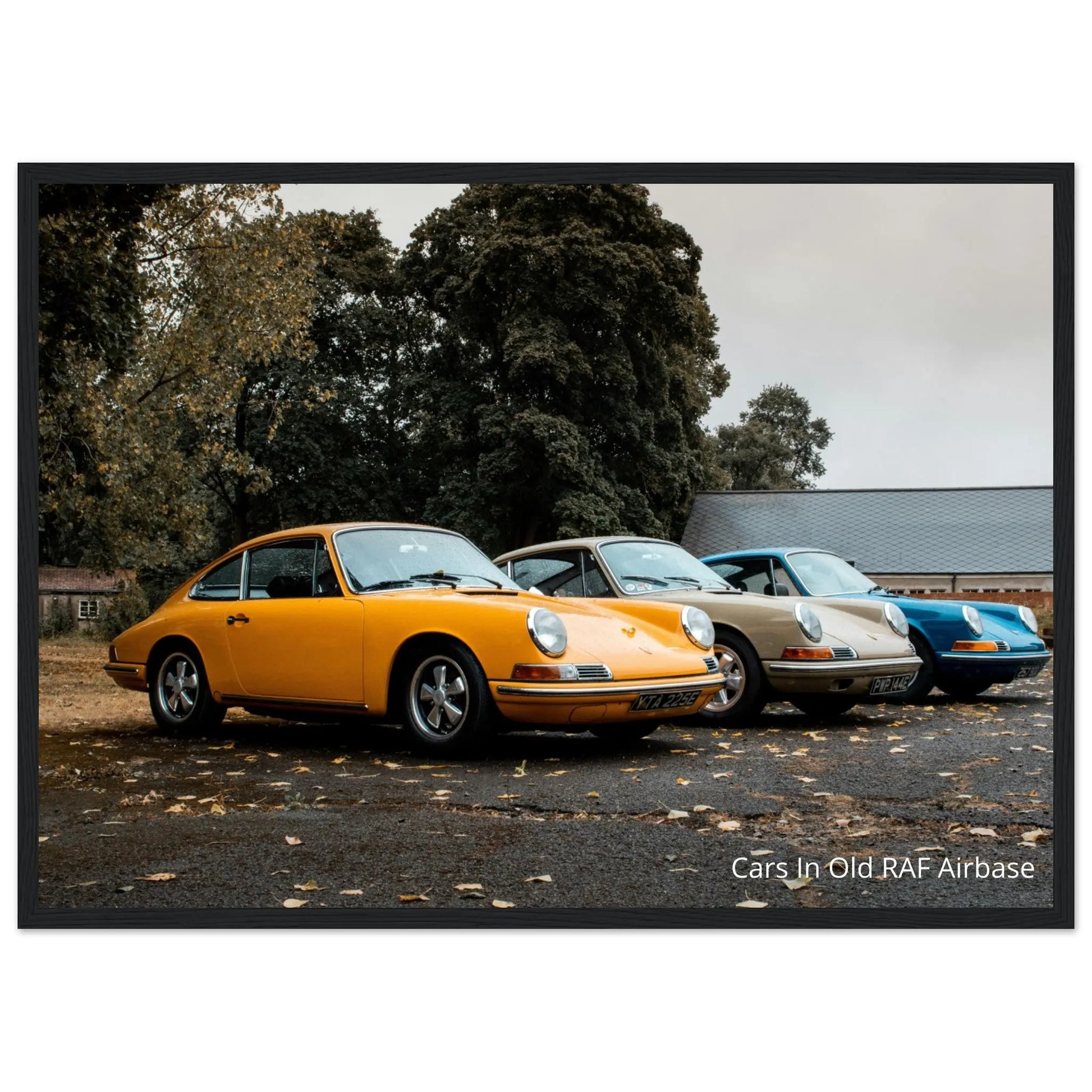 “Premium 🌿Earth-Conscious Pine Wall Art” - Retro Collections: Cars in Airbase - Canvas Wiggle