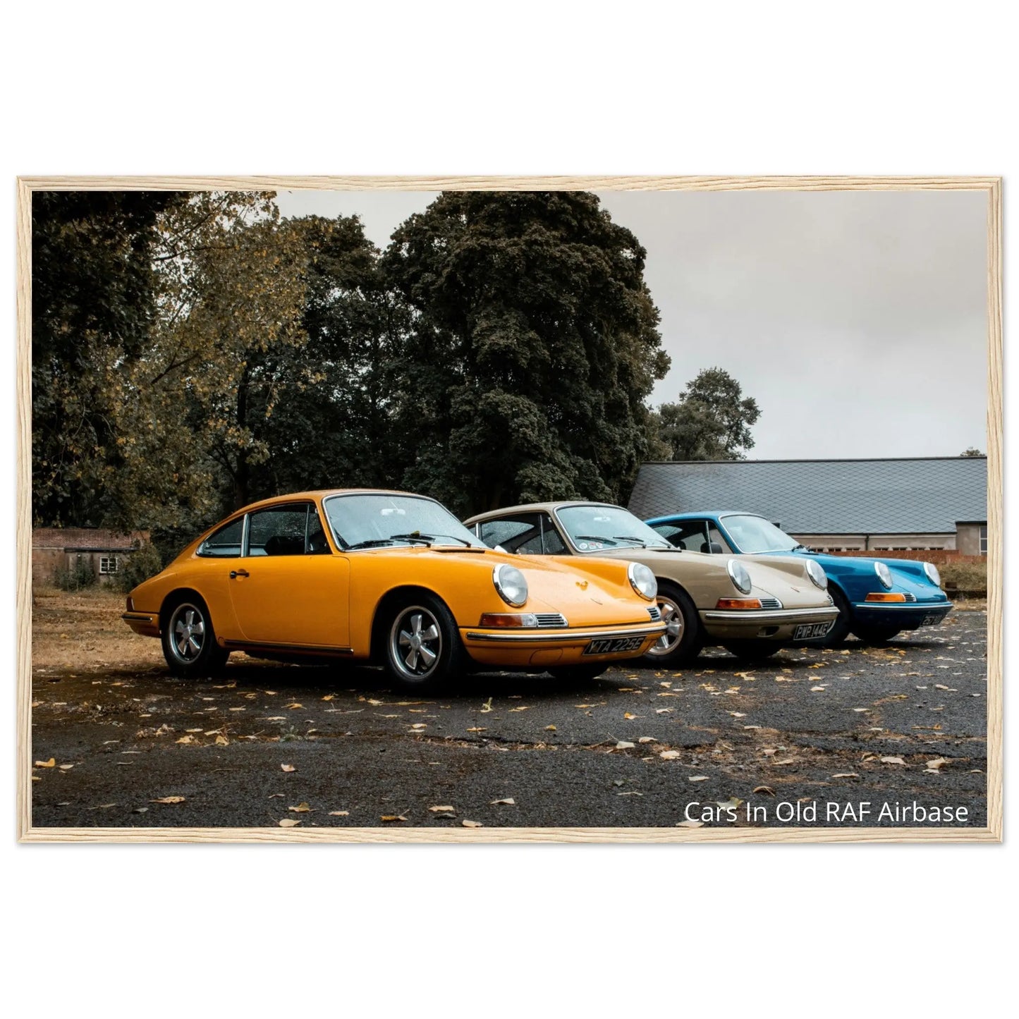 “Premium 🌿Earth-Conscious Pine Wall Art” - Retro Collections: Cars in Airbase - Canvas Wiggle