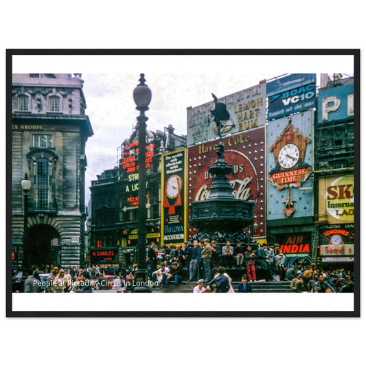 “Premium 🌿Earth-Conscious Pine Wall Art” - Retro Collections: Piccadilly Circus, London - Canvas Wiggle