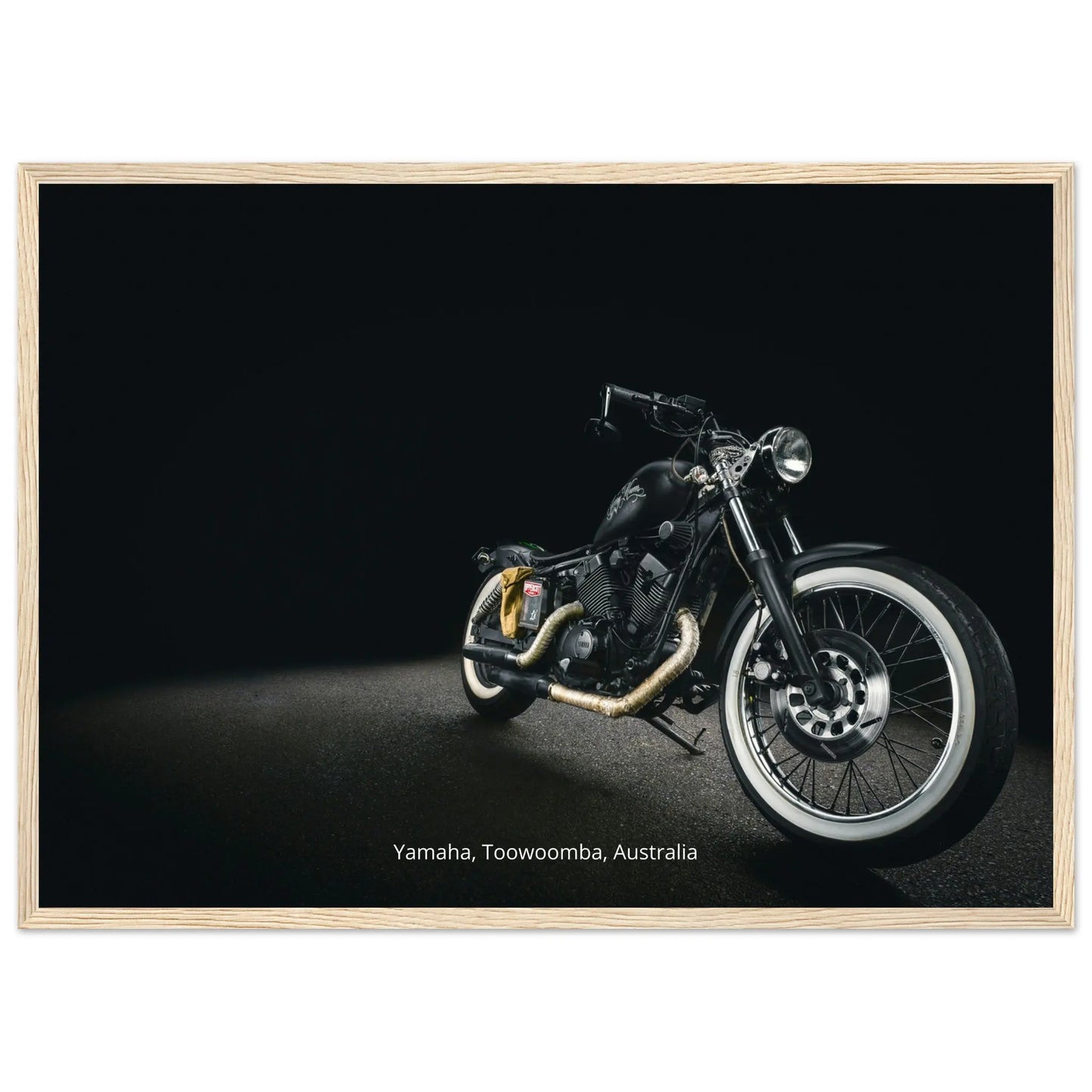 “Premium 🌿Earth-Conscious Pine Wall Art” - Retro Collections: Yamaha Bike - Canvas Wiggle