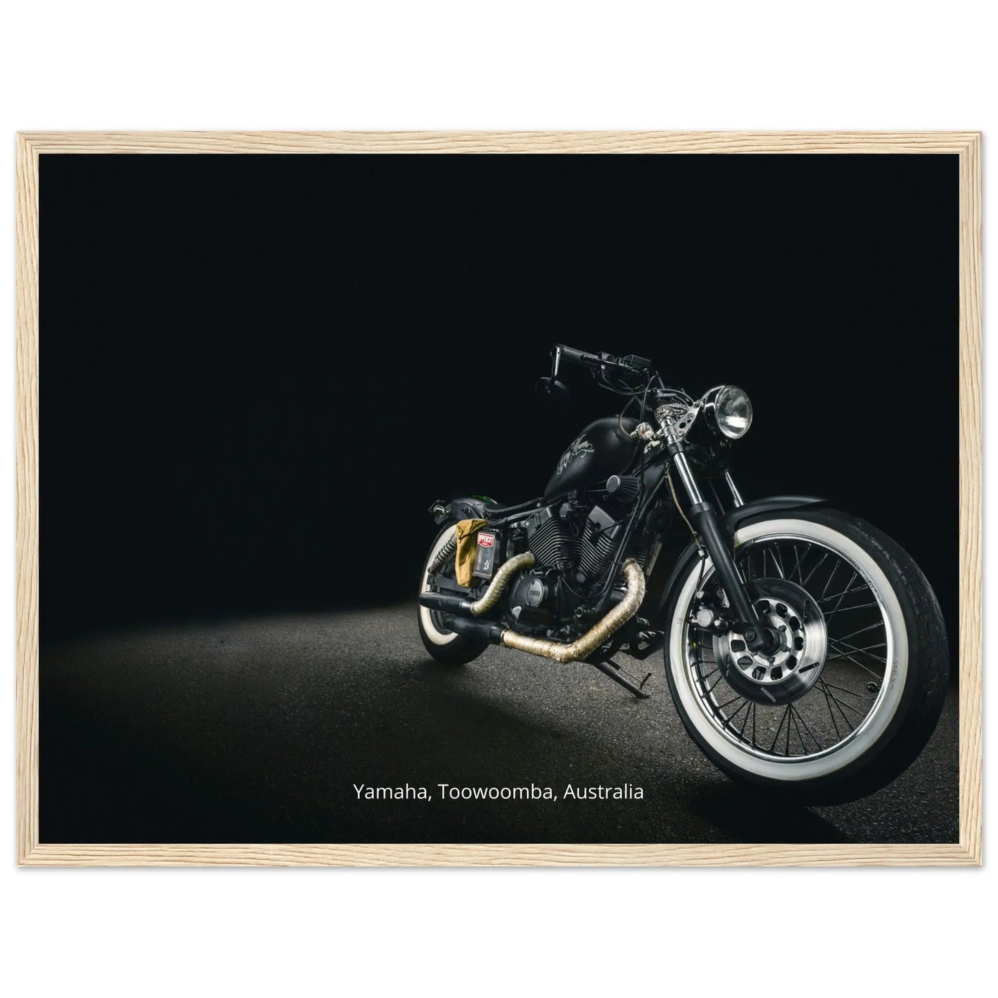 “Premium 🌿Earth-Conscious Pine Wall Art” - Retro Collections: Yamaha Bike - Canvas Wiggle