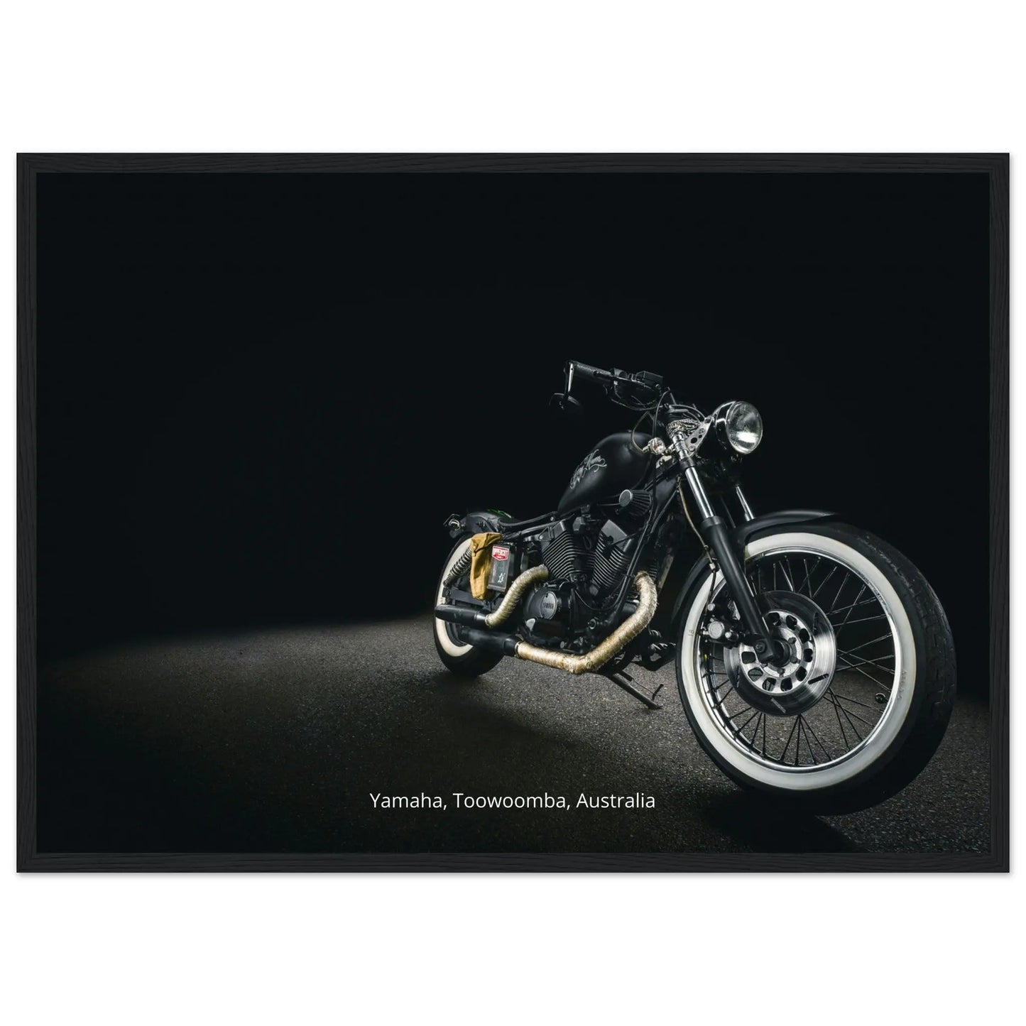 “Premium 🌿Earth-Conscious Pine Wall Art” - Retro Collections: Yamaha Bike - Canvas Wiggle