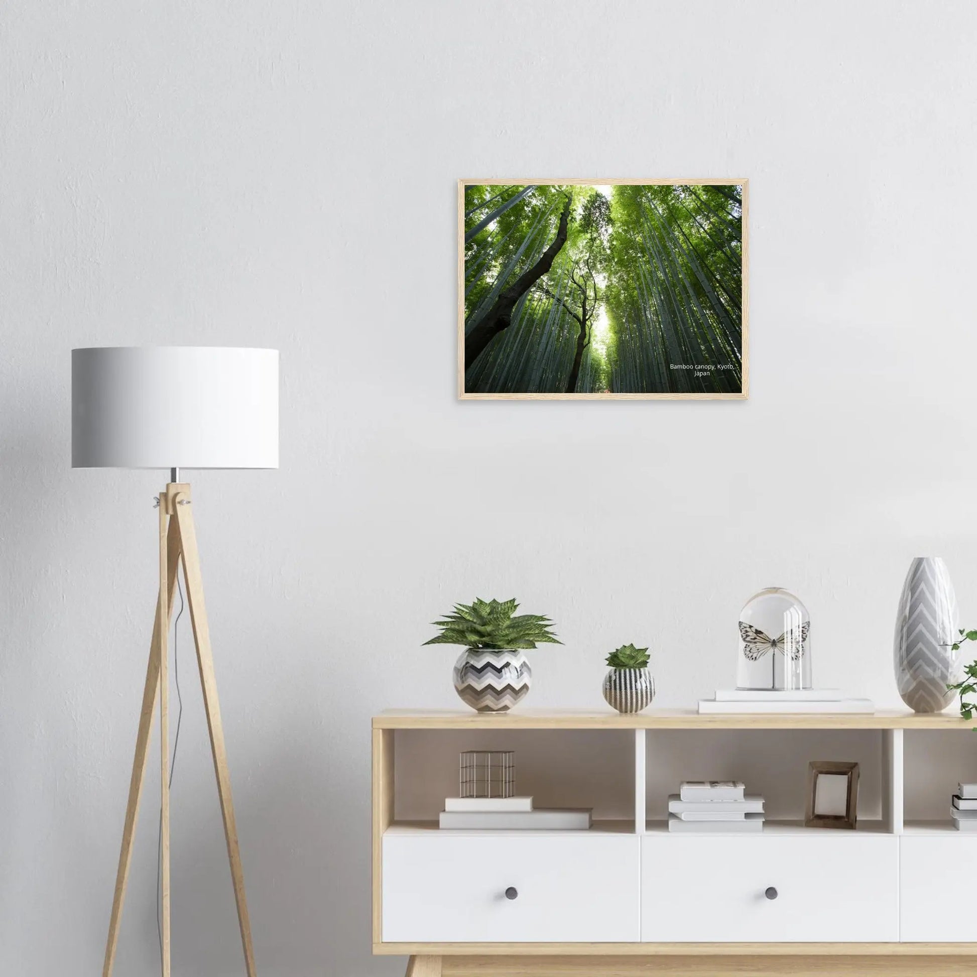 “Premium 🌿Earth-Conscious Pine Wall Art” - Untamed Nature Collections: Bamboo Canopy, Japan - Canvas Wiggle