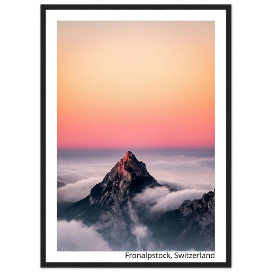 “Premium 🌿Earth-Conscious Pine Wall Art” - Untamed Nature Collections: Fronalpstock Peak, Switzerland - Canvas Wiggle