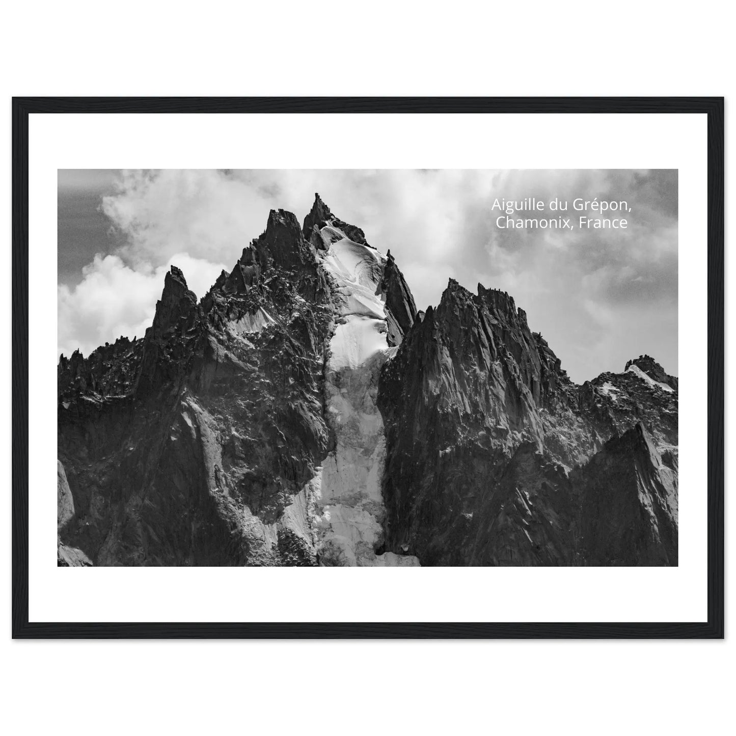 “Premium 🌿Earth-Conscious Pine Wall Art” - Untamed Nature Collections: Mt. Aiguille du Grépon, France - Canvas Wiggle