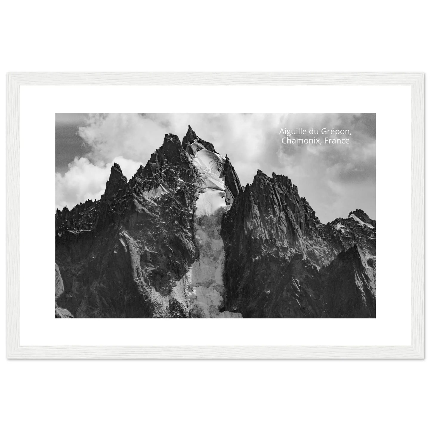 “Premium 🌿Earth-Conscious Pine Wall Art” - Untamed Nature Collections: Mt. Aiguille du Grépon, France - Canvas Wiggle