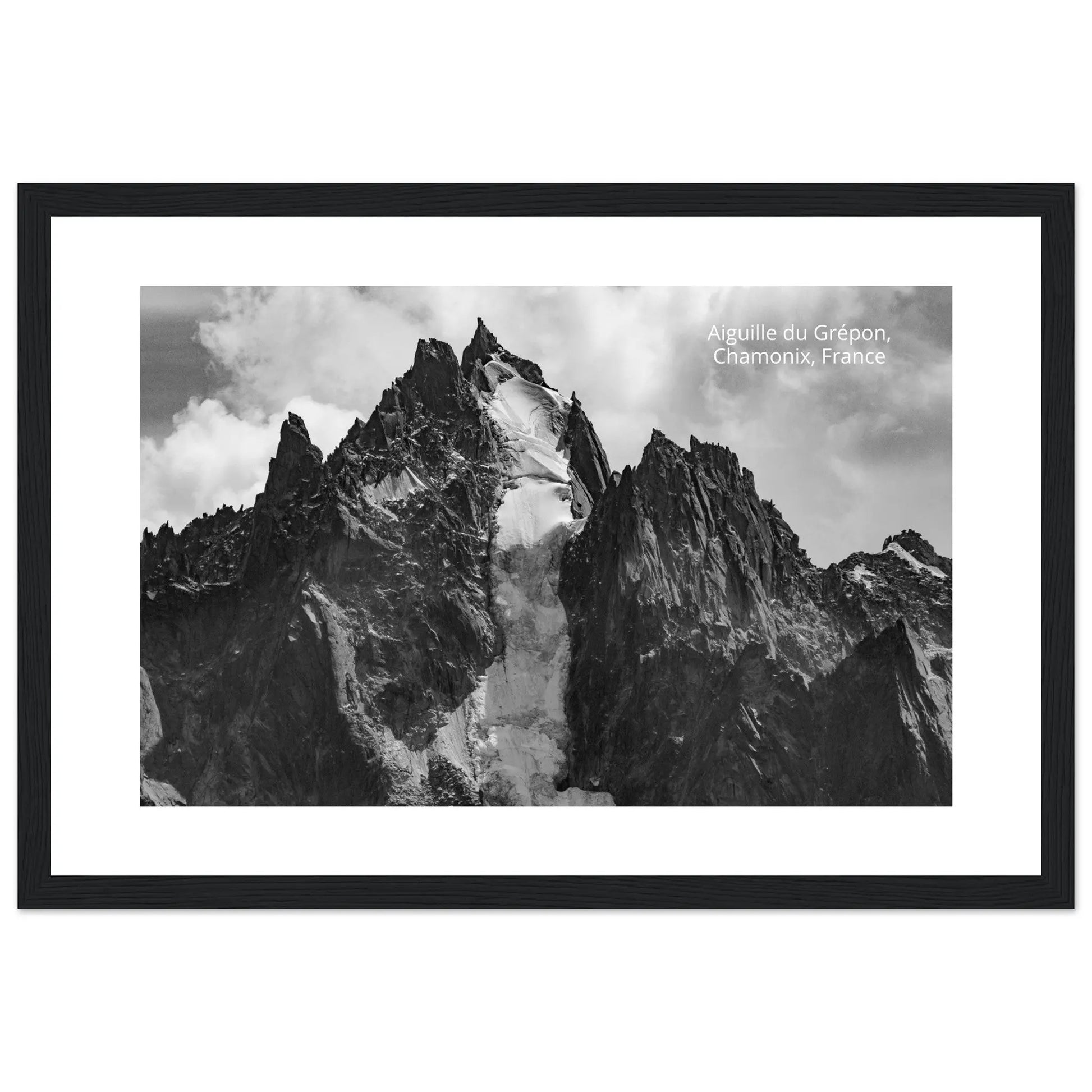 “Premium 🌿Earth-Conscious Pine Wall Art” - Untamed Nature Collections: Mt. Aiguille du Grépon, France - Canvas Wiggle