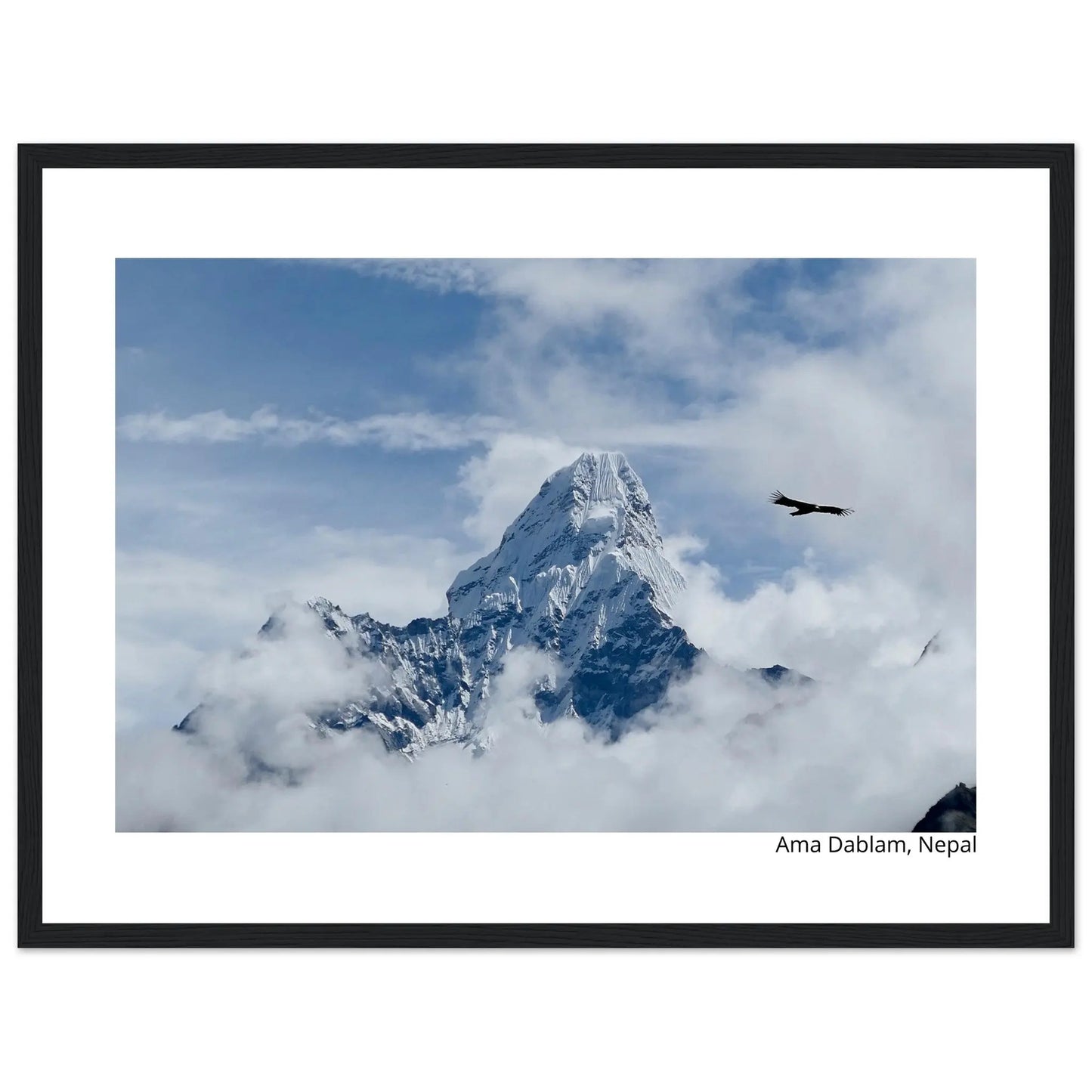 “Premium 🌿Earth-Conscious Pine Wall Art” - Untamed Nature Collections: Mt. Ama Dablam, Nepal - Canvas Wiggle