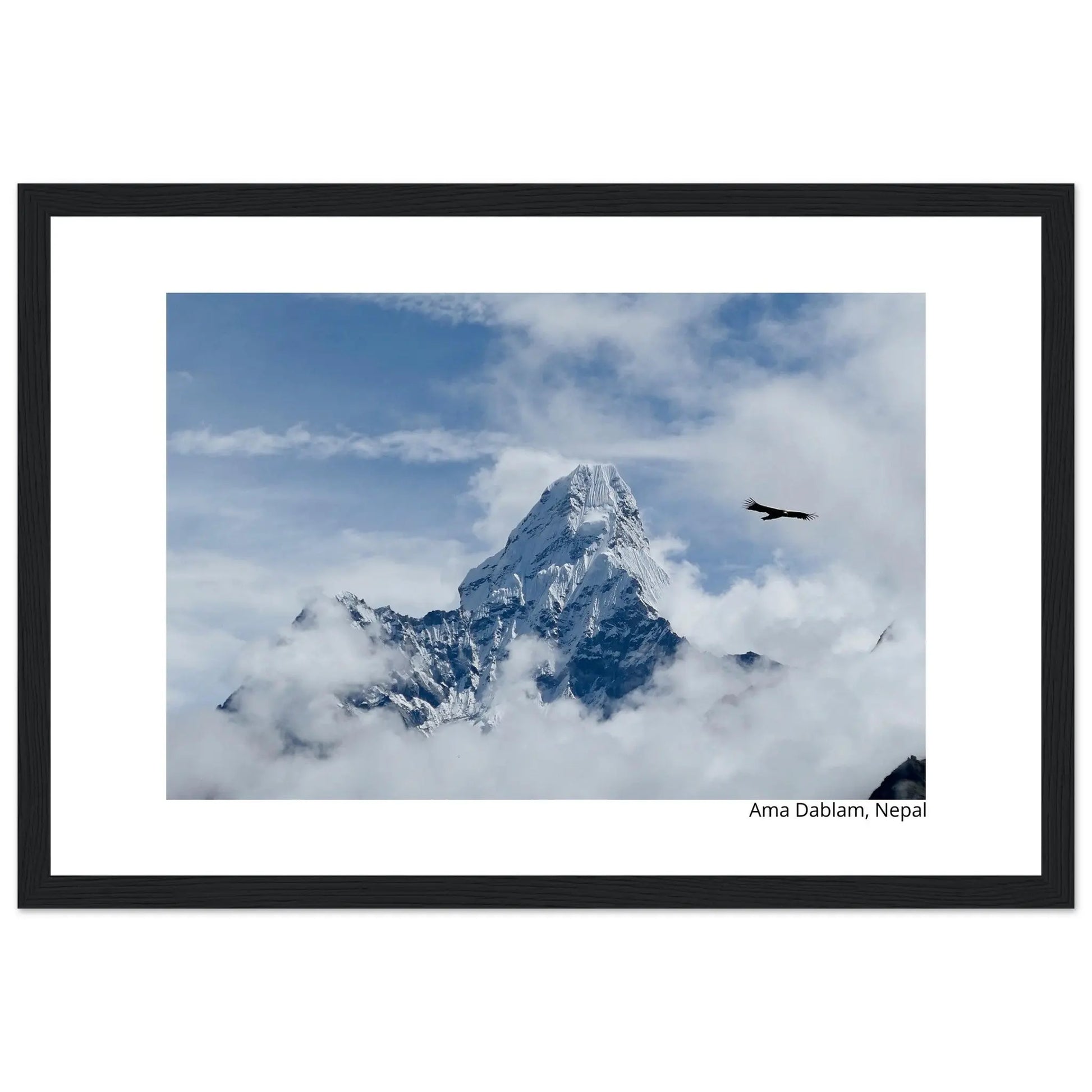 “Premium 🌿Earth-Conscious Pine Wall Art” - Untamed Nature Collections: Mt. Ama Dablam, Nepal - Canvas Wiggle