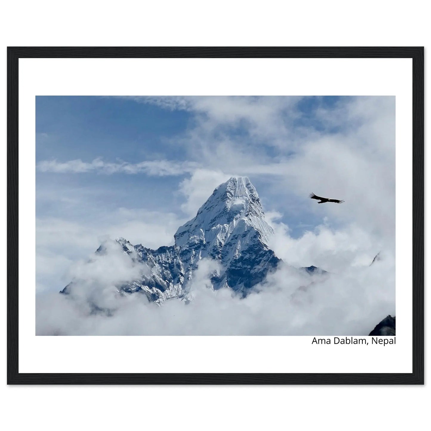 “Premium 🌿Earth-Conscious Pine Wall Art” - Untamed Nature Collections: Mt. Ama Dablam, Nepal - Canvas Wiggle